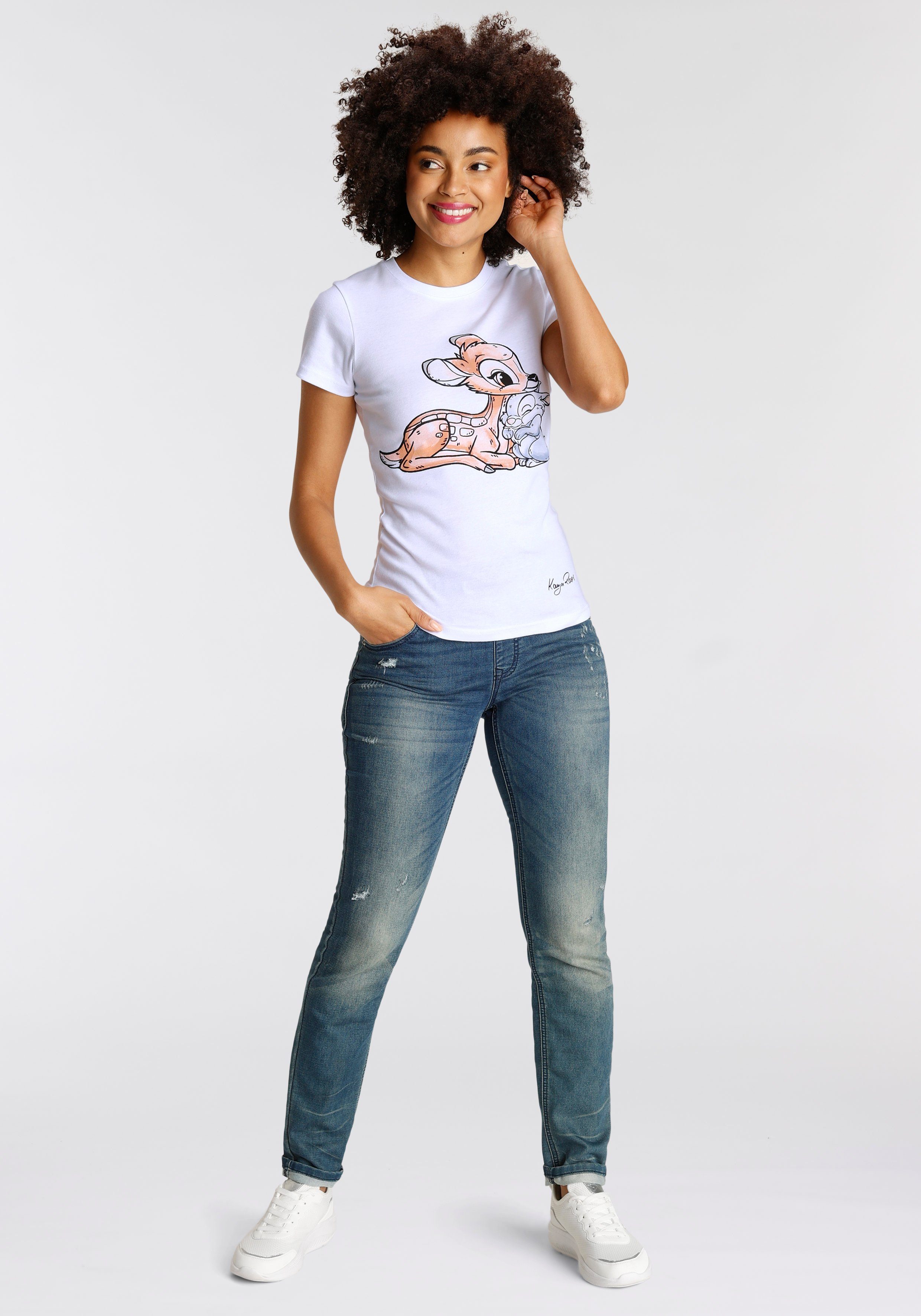 KangaROOS T-Shirt mit lizenziertem Originaldesign weiß