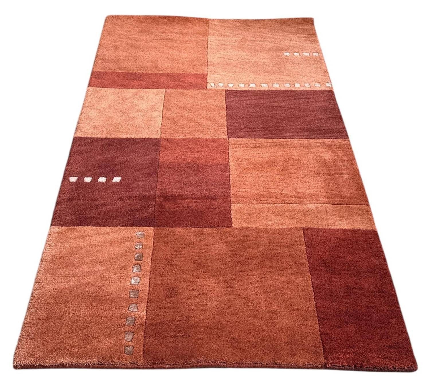 Rug Studios Teppich VENUS NEPAL - HANDGEKNÜPFT MODERN, Rechteckig, Höhe: 20 mm, Handgeknüpft, 70 x 140 cm, Terra