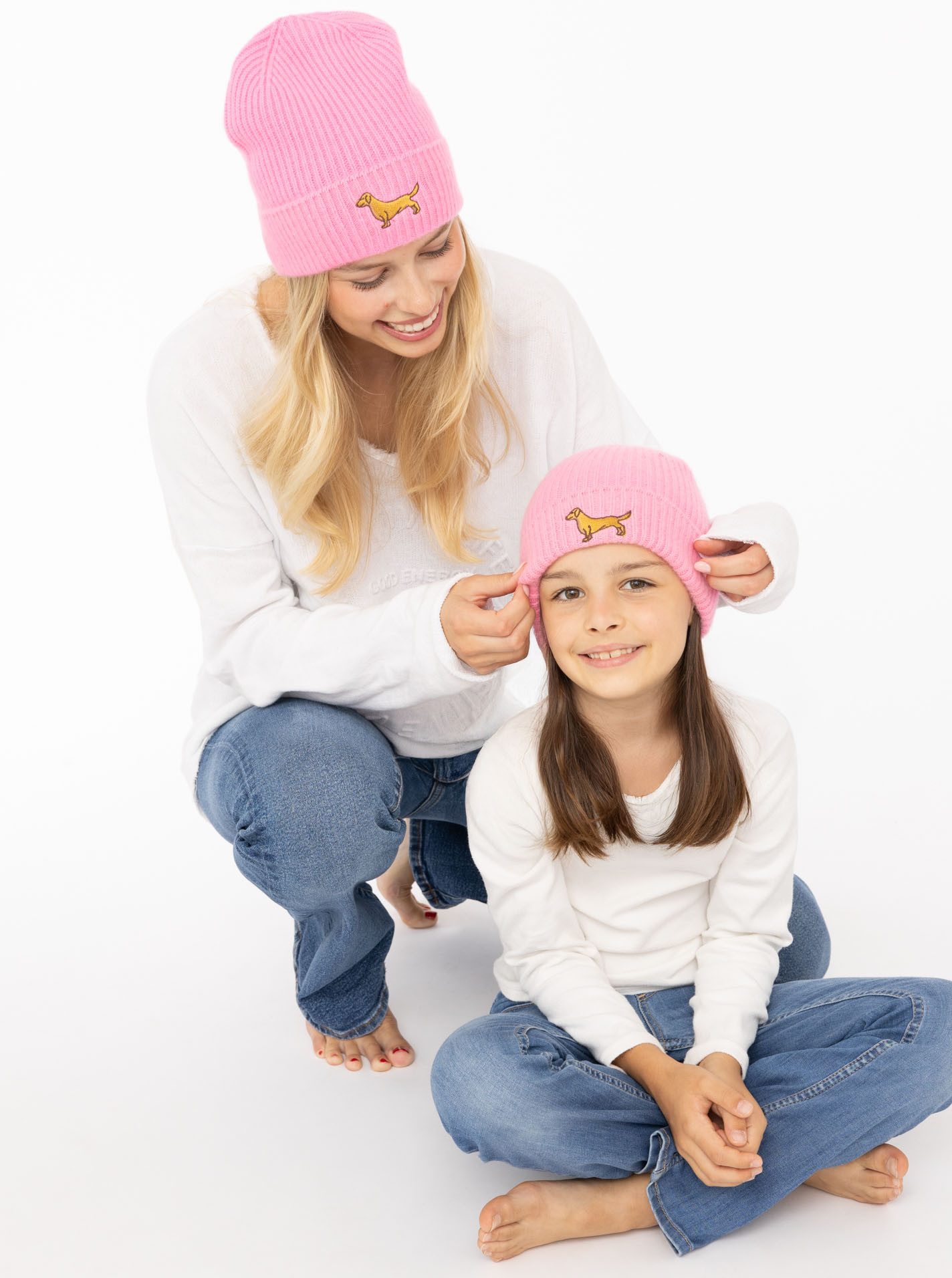 Zwillingsherz Beanie "Dog-Patch" Kids Kaschmir, breiter Umschlag, wärmend