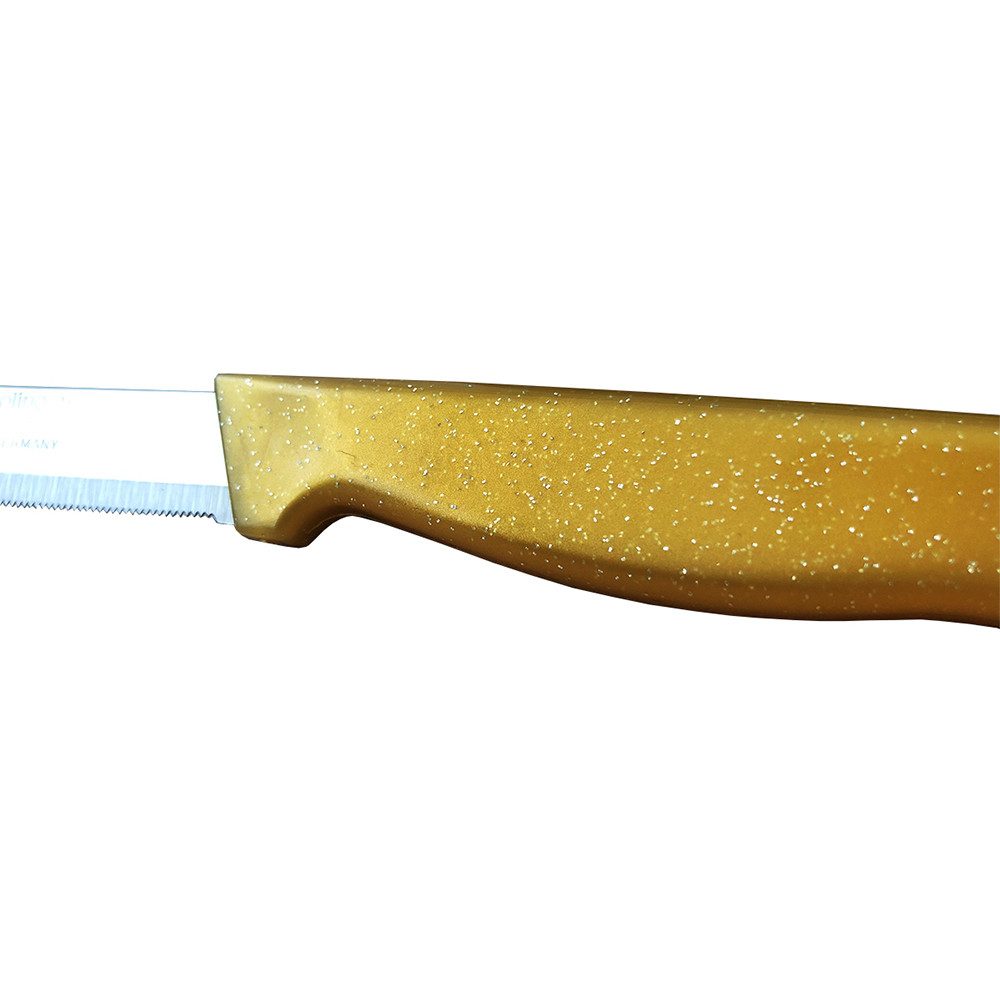 Visaggio Obstmesser Solingen Allzweckmesser Schälmesser Gemüsemesser Küchenmesser, Wellenschliff Solingen Messer, Flitter Optik, Edelstahl (rostfrei)