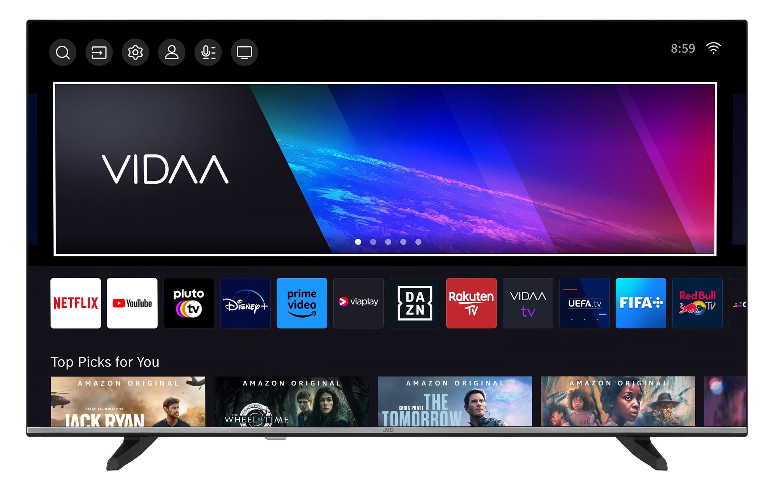 JVC LT-50VD3555 LCD-LED Fernseher (126 cm/50 Zoll, 4K Ultra HD, VIDAA Smart TV, VIDAA Smart TV, HDR, Triple-Tuner)