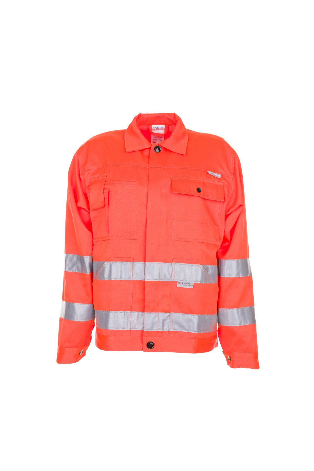 Planam Arbeitsjacke PLANAM Herren Bundjacke WARNSCHUTZ Reflexband Orange