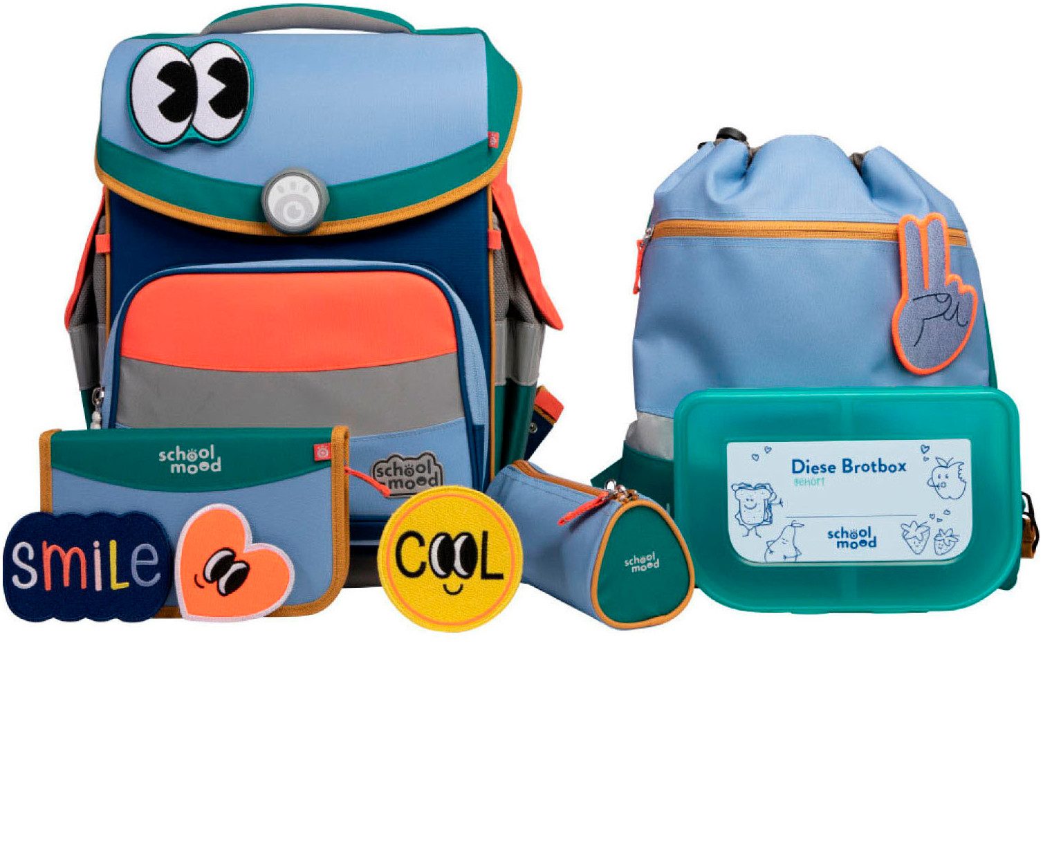 SCHOOL-MOOD® Schulranzen Timeless Pro (Set, 6-tlg)