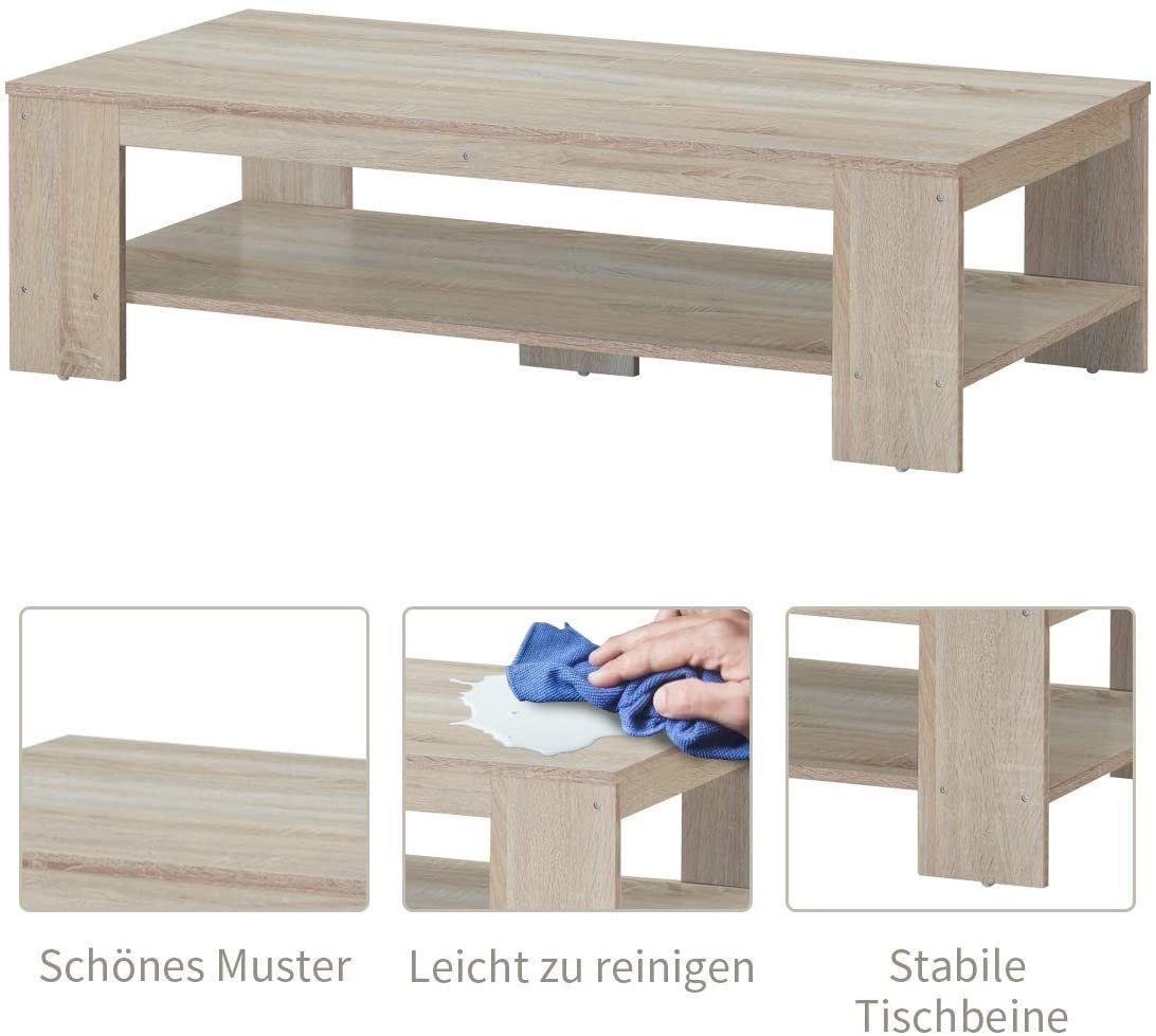 Couchtisch mit REGAL von COSTWAY - Pflegehinweise