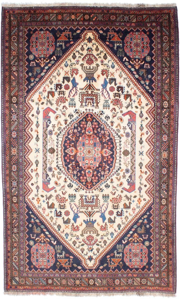 Orientteppich Ghashghai 159x264 Handgeknüpfter Orientteppich / Perserteppich, Nain Trading, rechteckig, Höhe: 12 mm