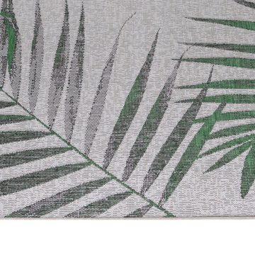 Teppich Palmen Design, Teppium, Rechteckig, Höhe: 5 mm, Teppich Palmen Design Flachgewebe Küchenteppich Balkon Terrasse
