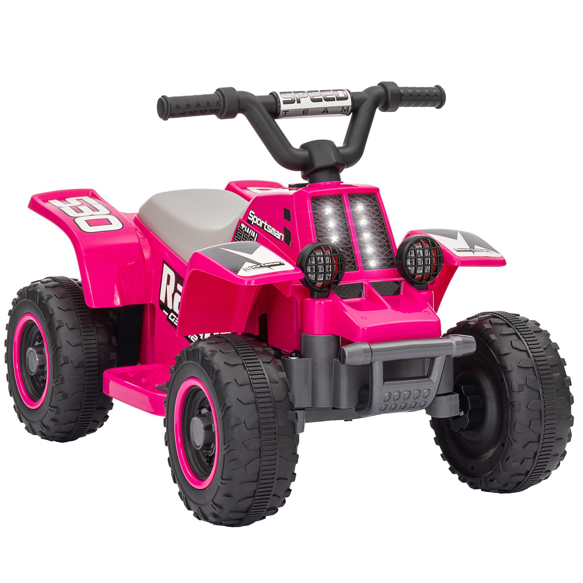 AIYAPLAY Elektro-Kinderquad 6V elektrisches Quad Bike, batteriebetriebene Fahrt auf ATV, Belastbarkeit 25 kg, (1-tlg), Elektroauto für 1,5-3 Jahre Kinder Metall Rosa