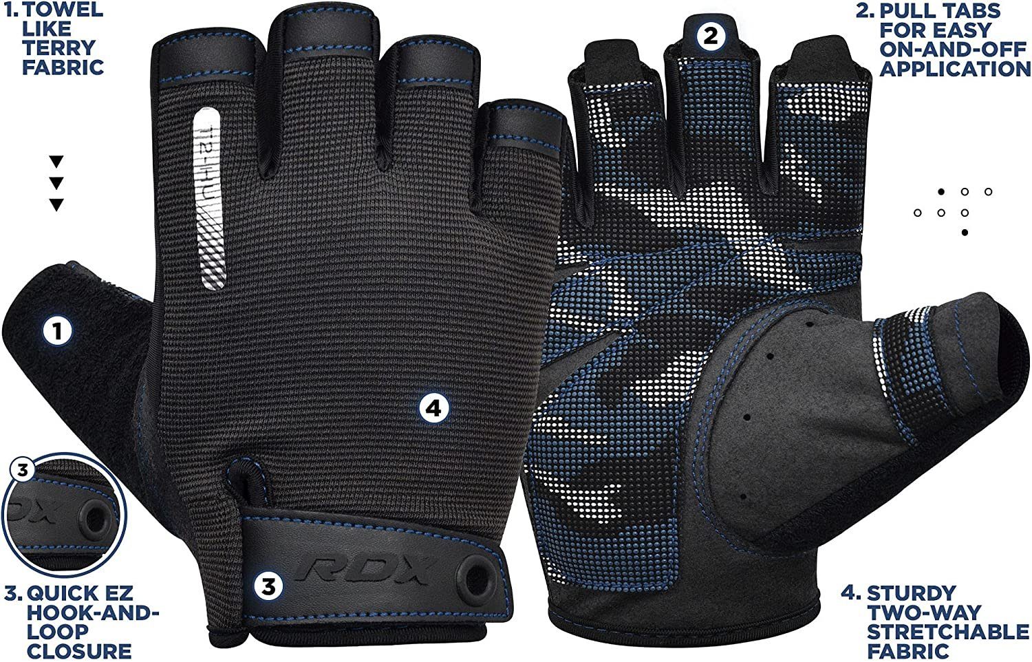RDX Trainingshandschuhe RDX Gewichtheberhandschuhe, extra dehnbare günstig online kaufen