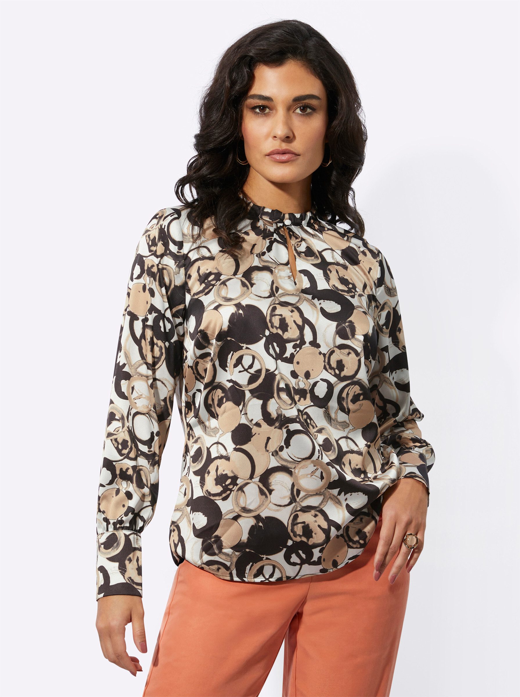 Klassische Bluse Satinbluse