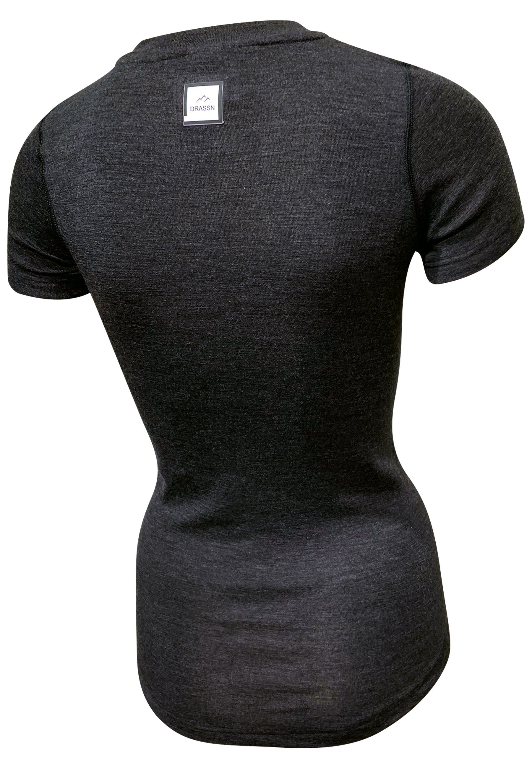 Merino MADE EU IN Unterhemd Damen Merino DRASSN Shirt - kurzarm (1-St) Unterwäsche 100% Oberlind
