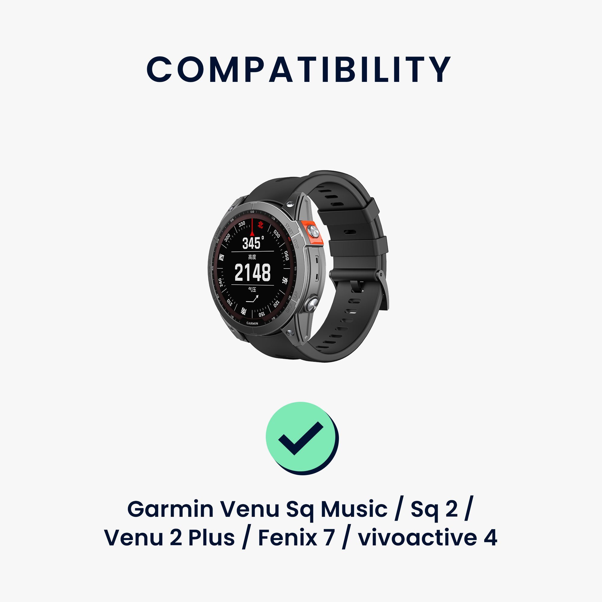 kwmobile USB Typ C Ladekabel für Garmin Venu Sq Music / Sq 2 / Venu 2 Plus / Smartphone-Ladegerät (1-tlg., Kabel Charger)