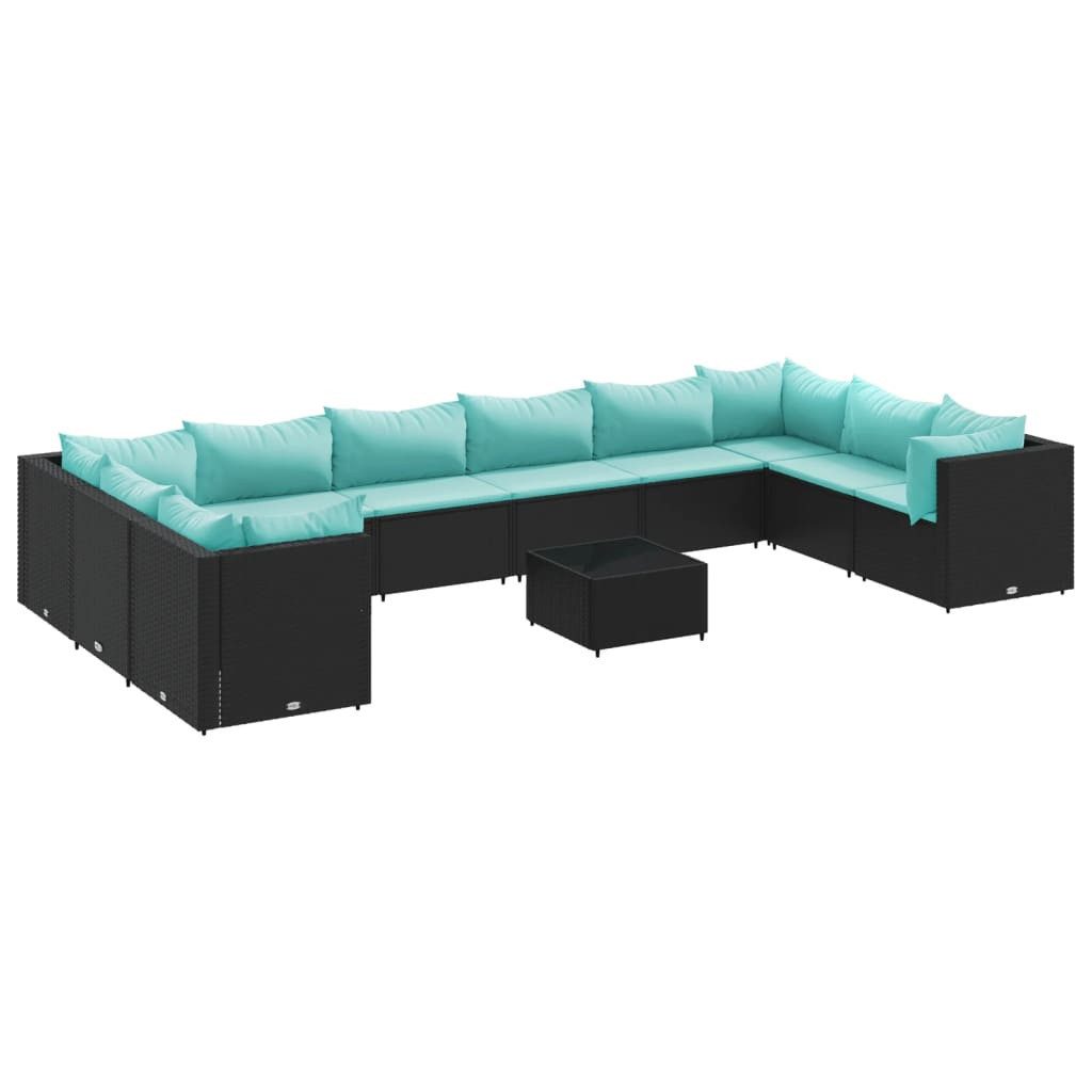 vidaXL Gartenlounge-Set 11-tlg. Garten-Lounge-Set mit Kissen günstig online kaufen