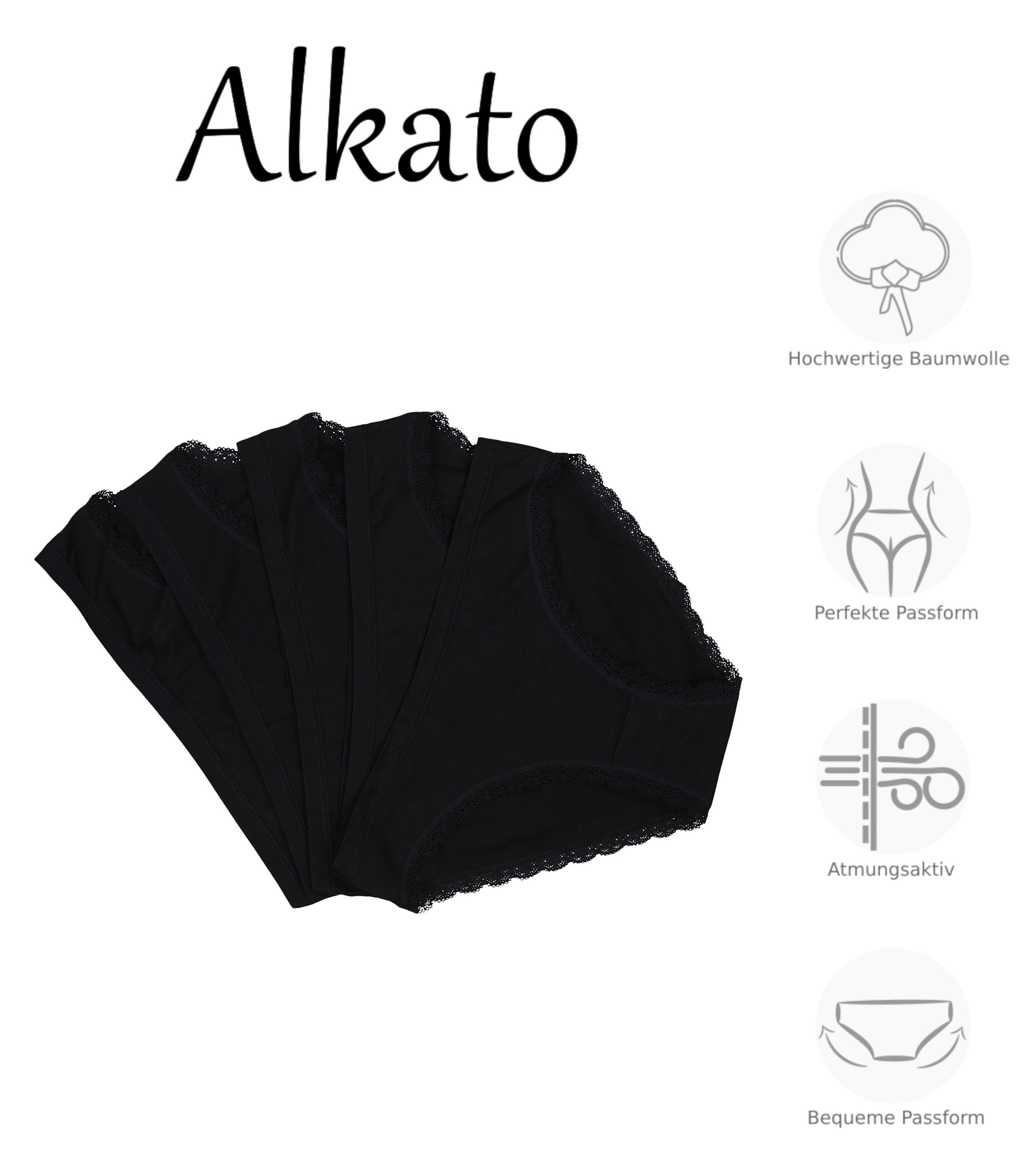 Alkato Slip Damen Slips Baumwolle Unterwäsche 5er Pack – Bild 3 von 5