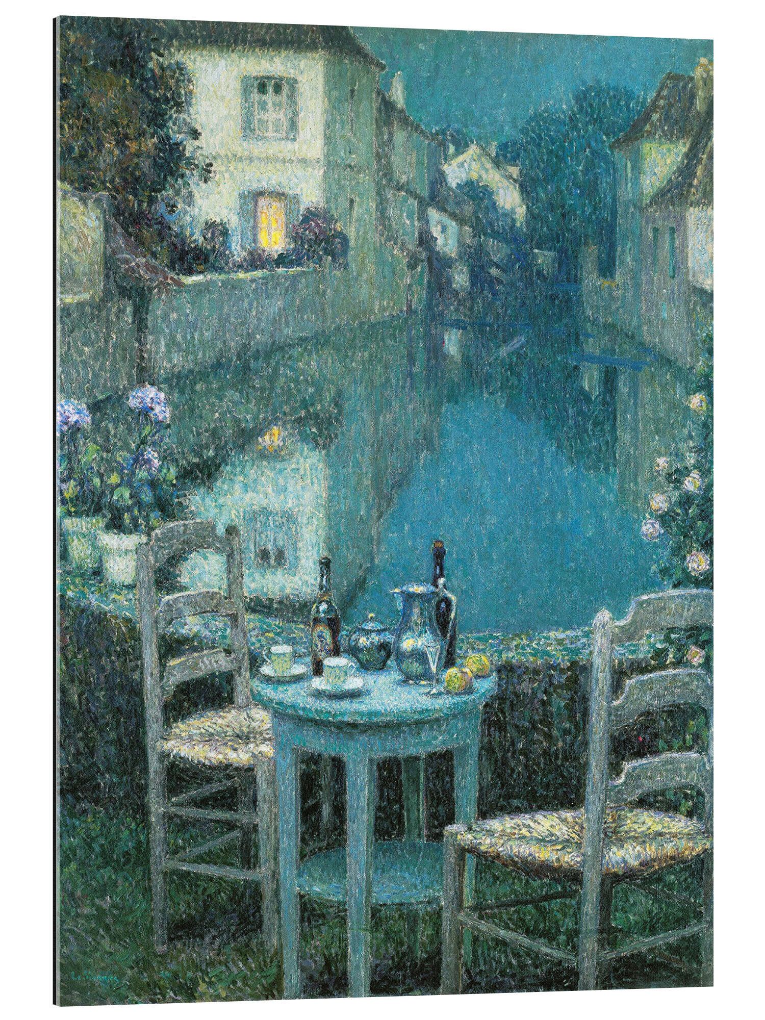 Posterlounge XXL-Wandbild Henri Le Sidaner, Kleiner Tisch in der Abenddämmerung, Küche Malerei