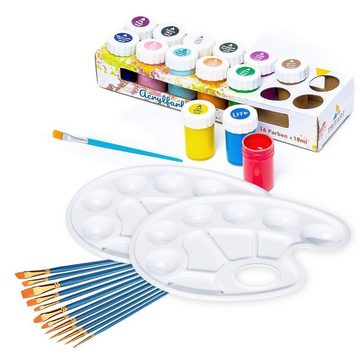 Tritart Bastelfarbe Acrylfarben Set für Kreative, 14-teiliges Malset, Acrylfarben Set, 14-teiliges Malset, Papier & Holz