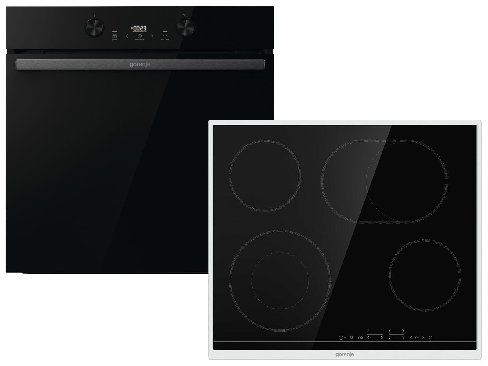 GORENJE Backofen-Set, Reinigung mit Wasser / Dampf, Timer, TouchControl-Bedienung