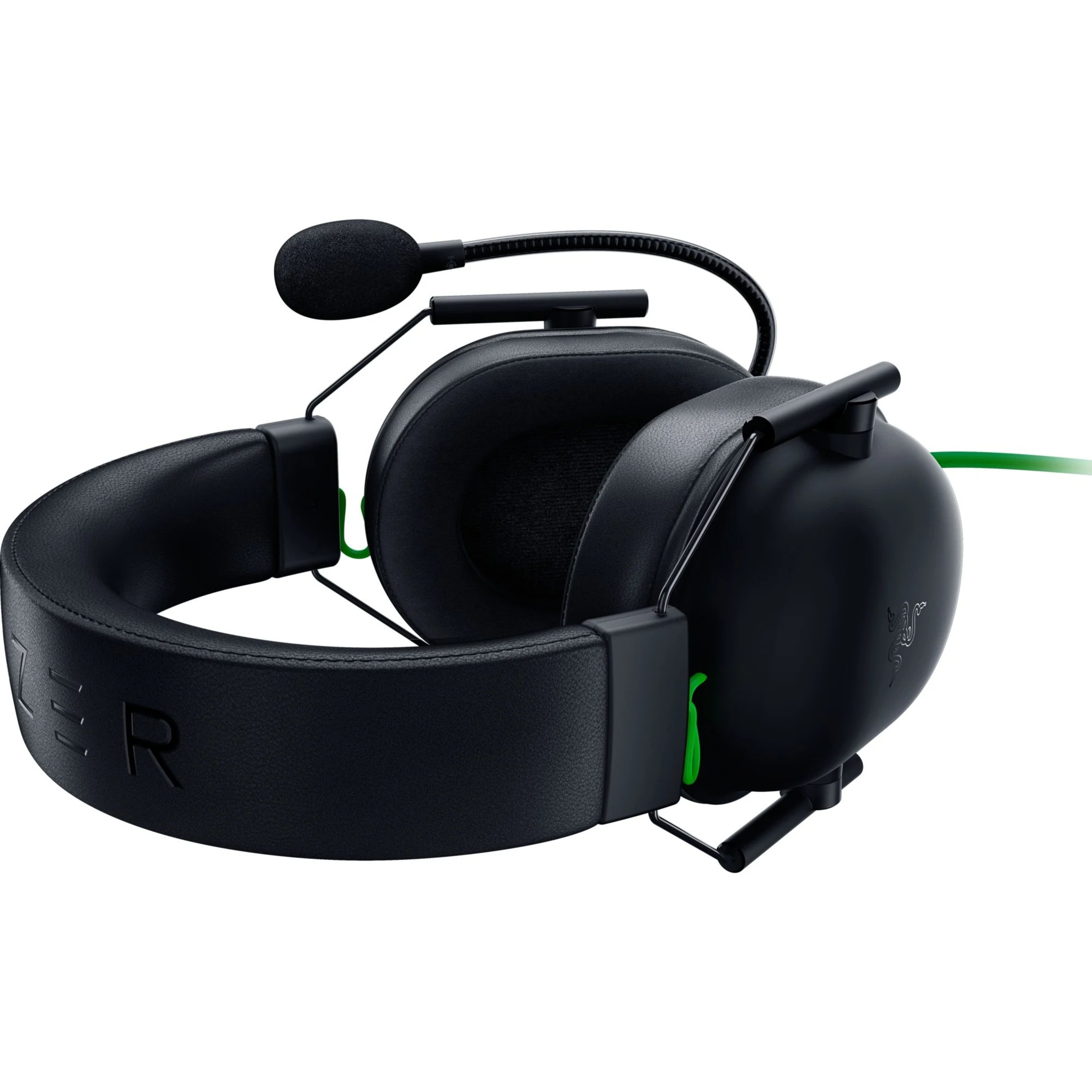 RAZER Blackshark V2 X Over-ear Gaming Headset Schwarz Grün Gaming-Headset (Headset mit Mikrofon, Atmungsaktive Ohrpolster) – Bild 4 von 5