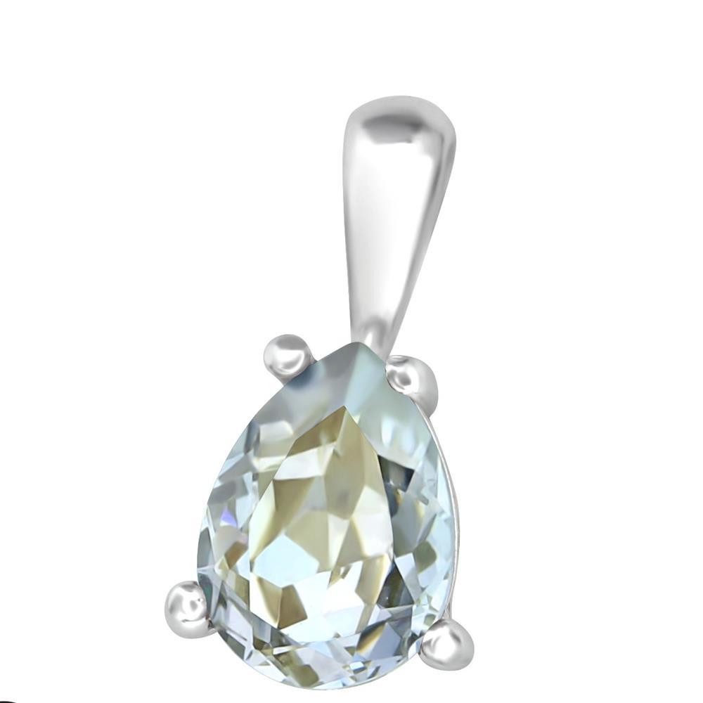 BUNGSA Anhänger Set Anhänger Tropfen mit Kristall aus 925 Silber Damen blue shade (1-tlg), Pendant Halsketten