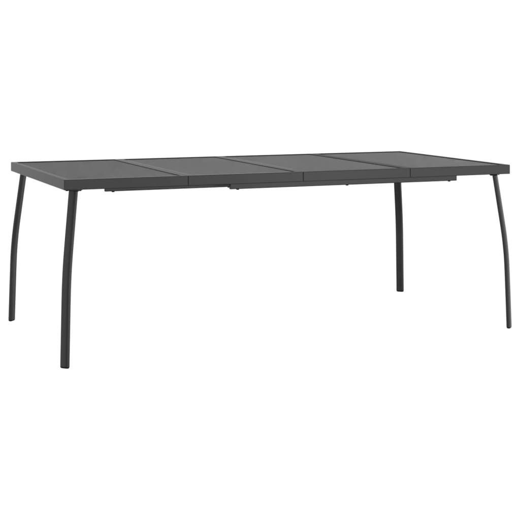 vidaXL Gartentisch Gartentisch Anthrazit 200x100x72 cm Stahlgitter (1-St)