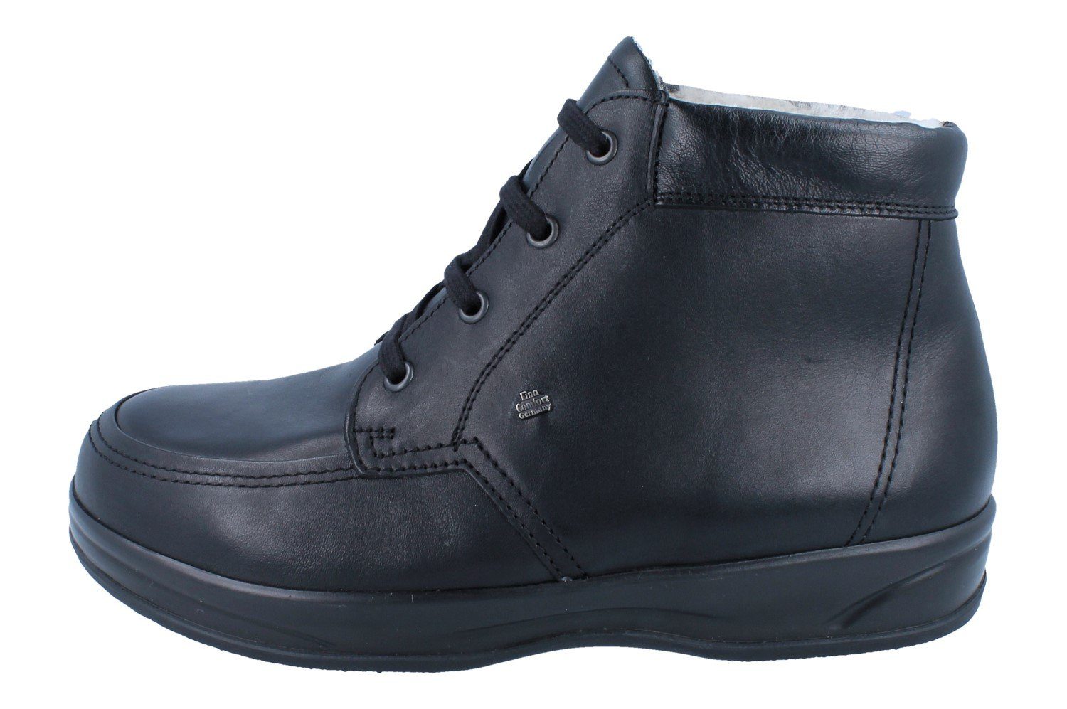 Finn Comfort FINN COMFORT Grenoble Herren Winterstiefel schwarz Glattleder Winterstiefel Wechselfußbett
