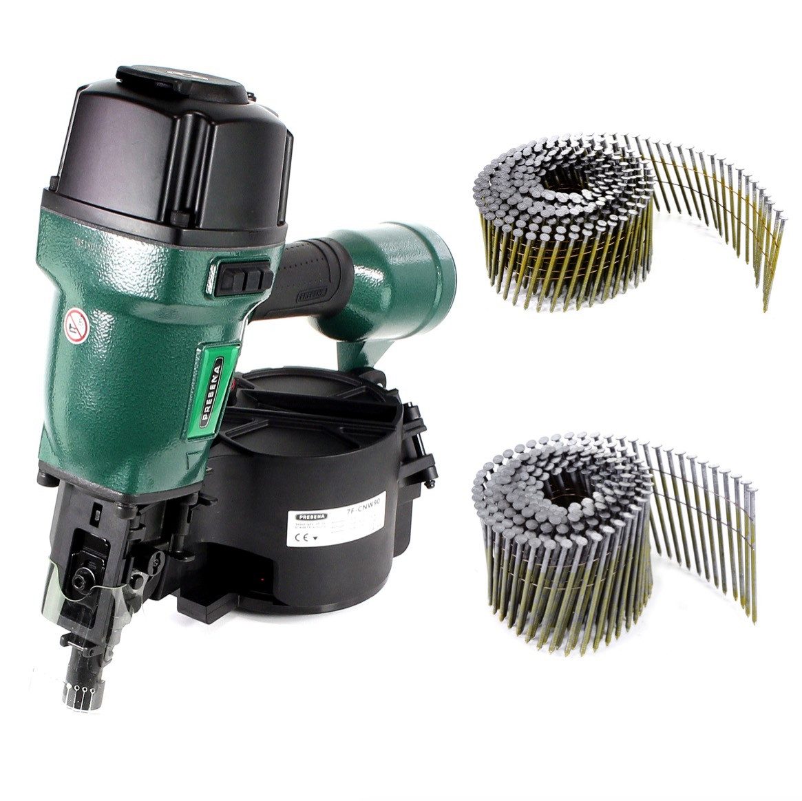 Prebena Druckluft-Nagler 7F-CNW90-S01 Druckluftnagler für Coilnägel Type CNW von 45