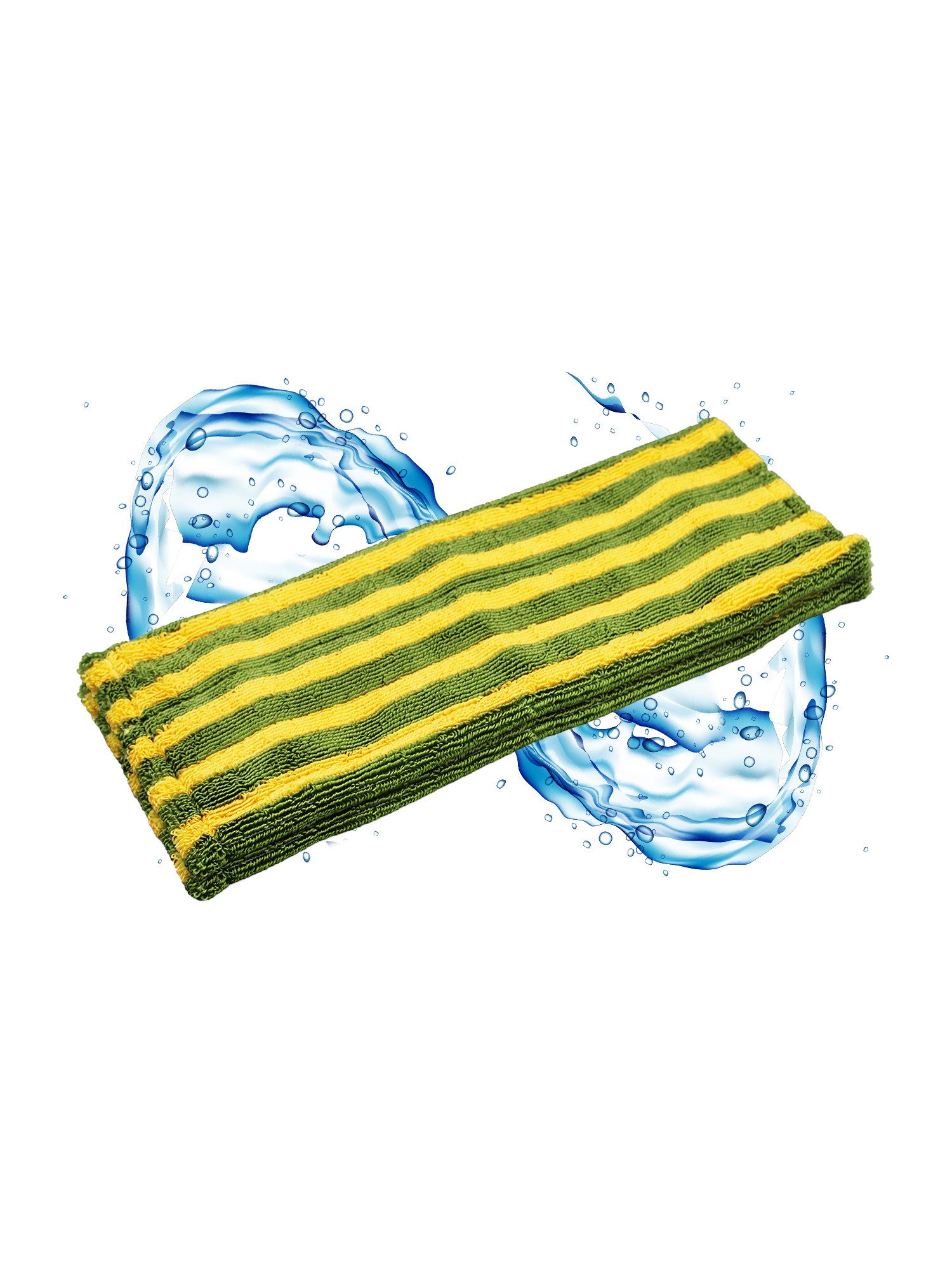 Moppland Premium Ersatzbezug für Bodenwischer 40-50cm Mikrofaser Streifen Mopp Wischmopp-Ersatzkopf (40, Einzelartikel, 2-tlg., Wischmopp Ersatzbezug, 100% Mikrofaser Mopp EU-Ware: Schrumpf-Ausgleich & Streifenfrei)