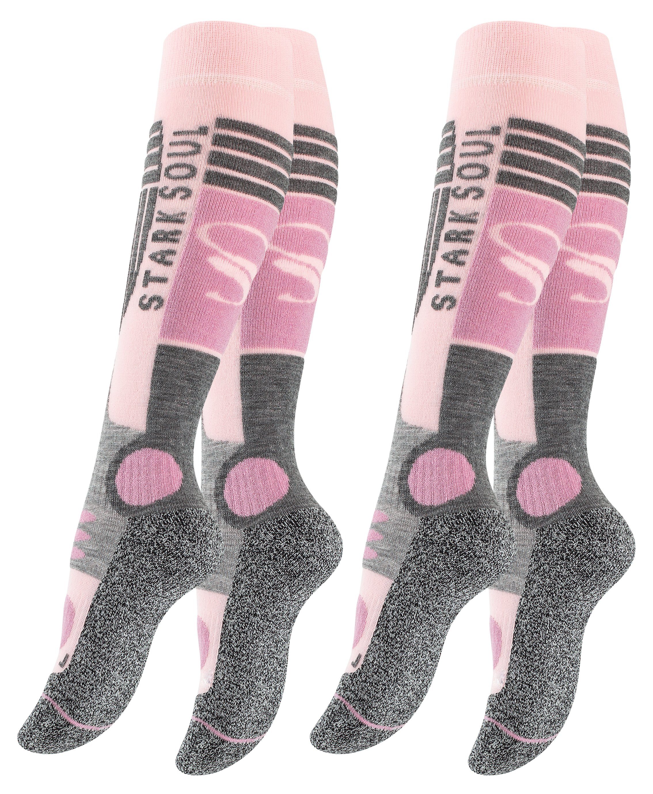 Skisocken Ski & Snowboard Socken, Skistrümpfe mit Spezialpolsterung, 2 Paar