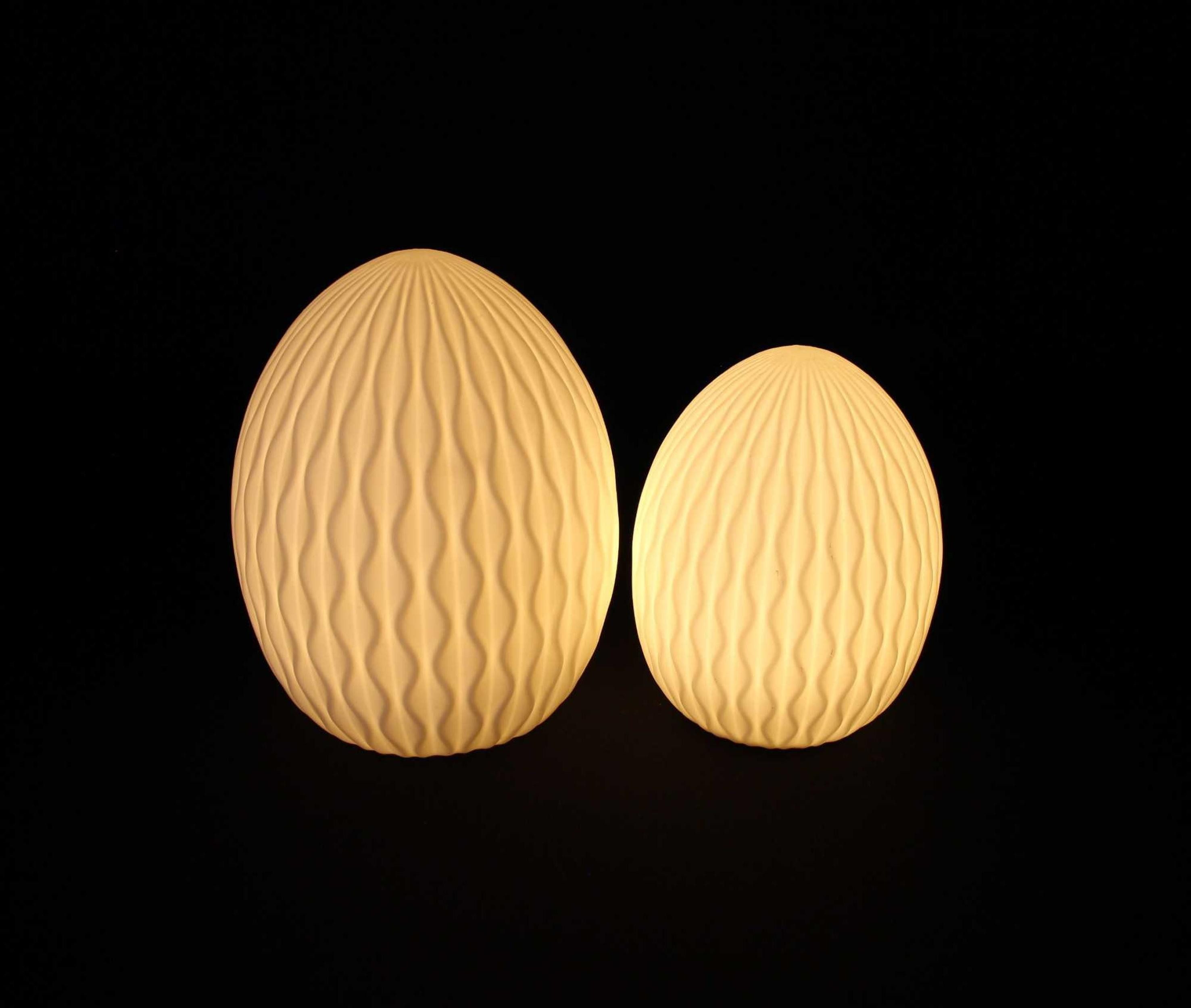 Frank Flechtwaren LED Dekoobjekt LED-Ei "Modern", 2er Set