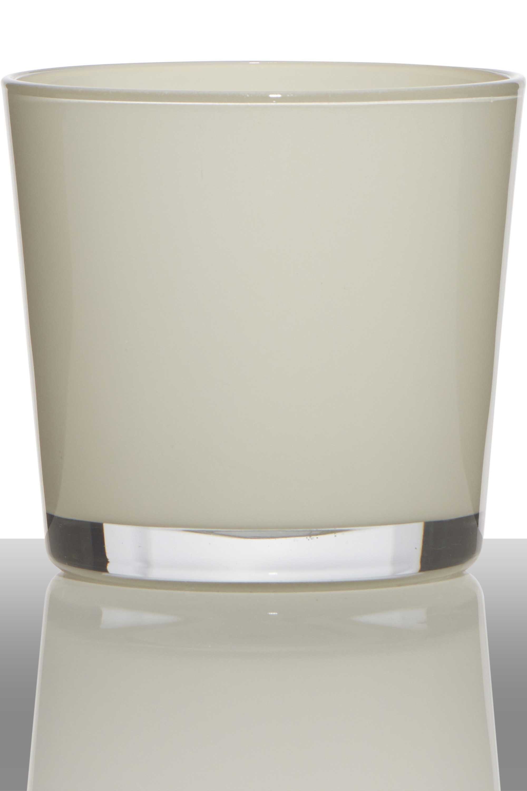 INNA-Glas Blumentopf Orchideentopf Alena, Zylinder - Rund, Creme, 19cm, Ø 19cm