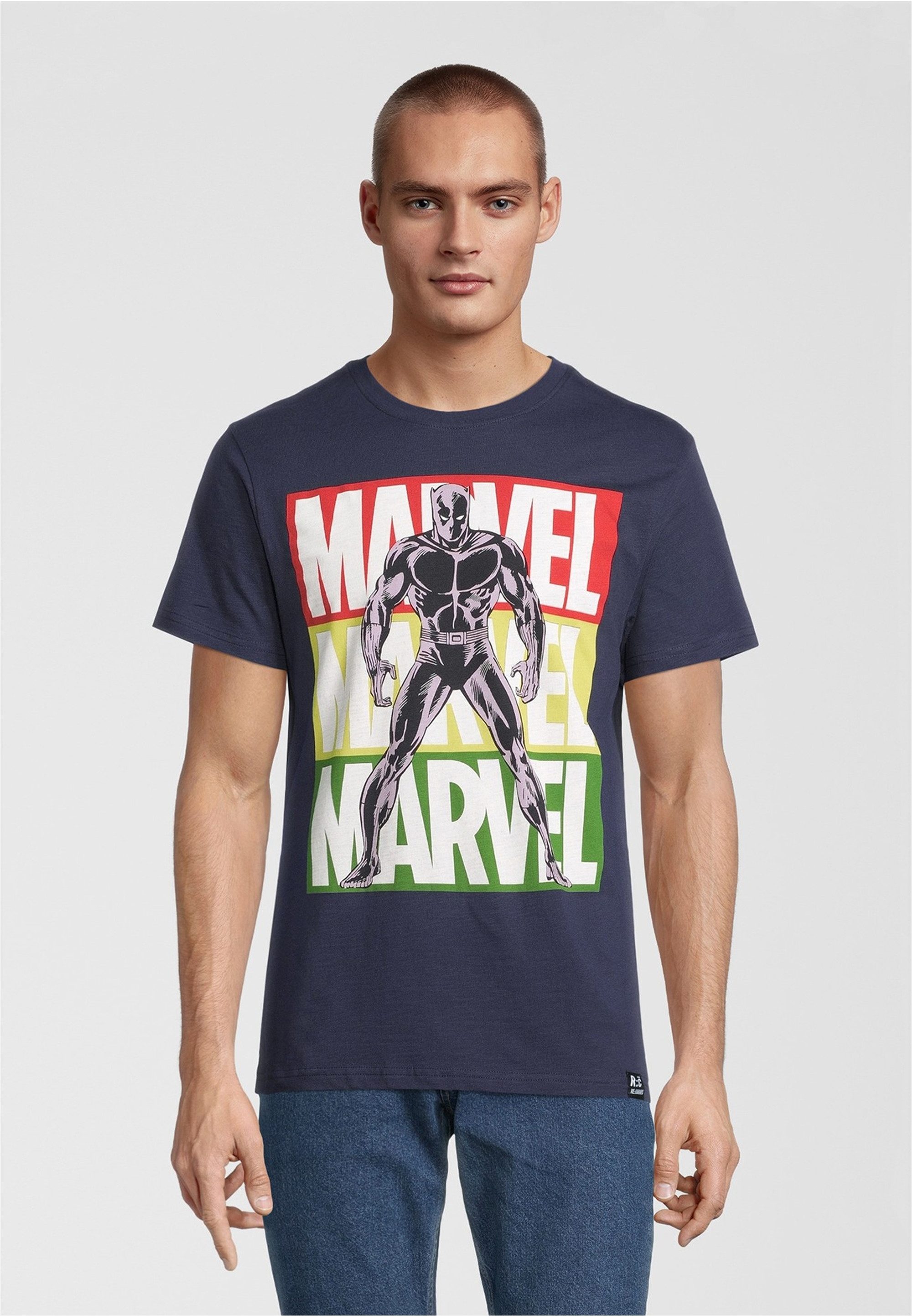 T-Shirt Marvel Black Panther Pop Art Navy