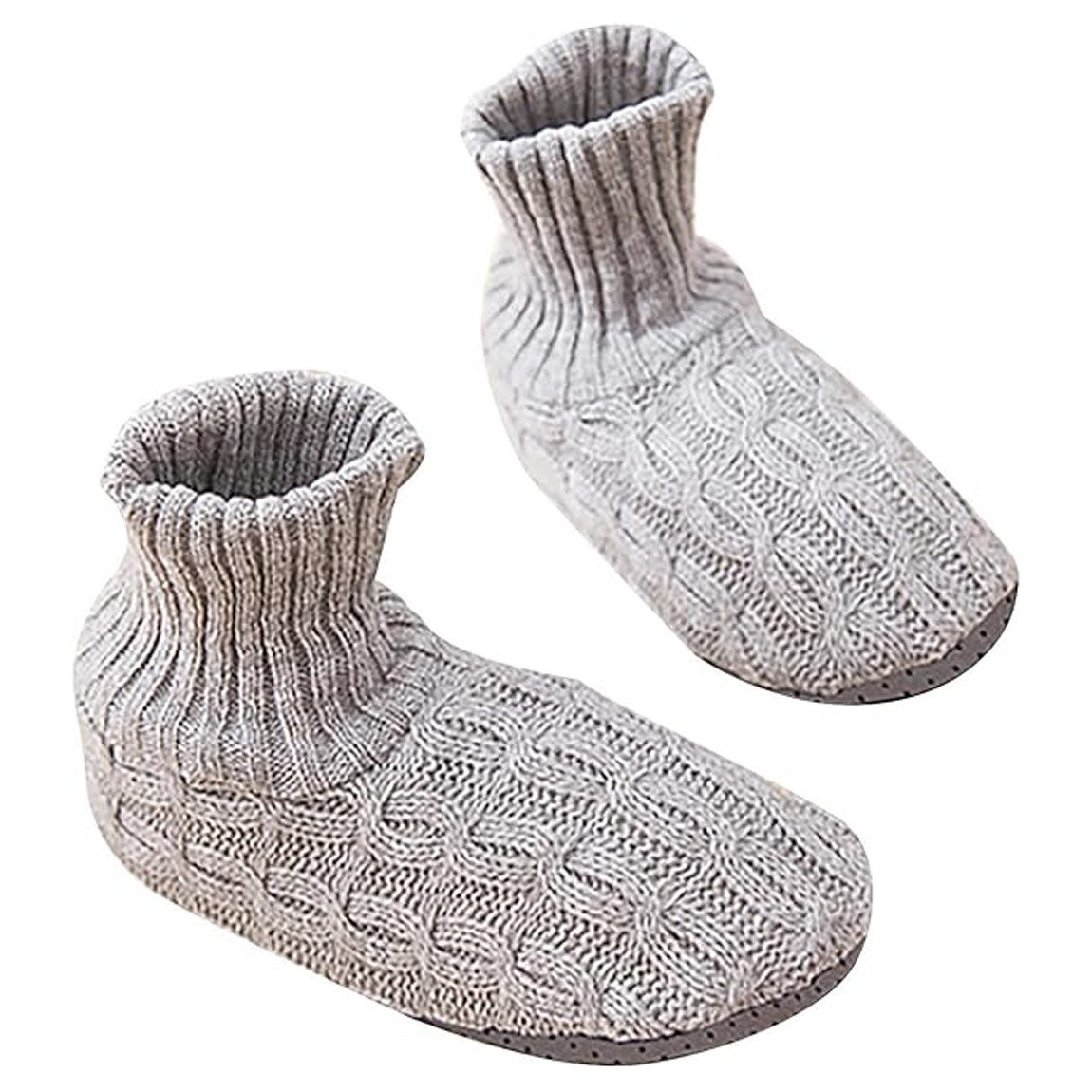 nsihing Haussocken Flauschige Hausschuh-Socken für Damen rutschfeste Socken (1-Paar) weich und komfortabel, Hausschuhsocken mit weicher Sohle