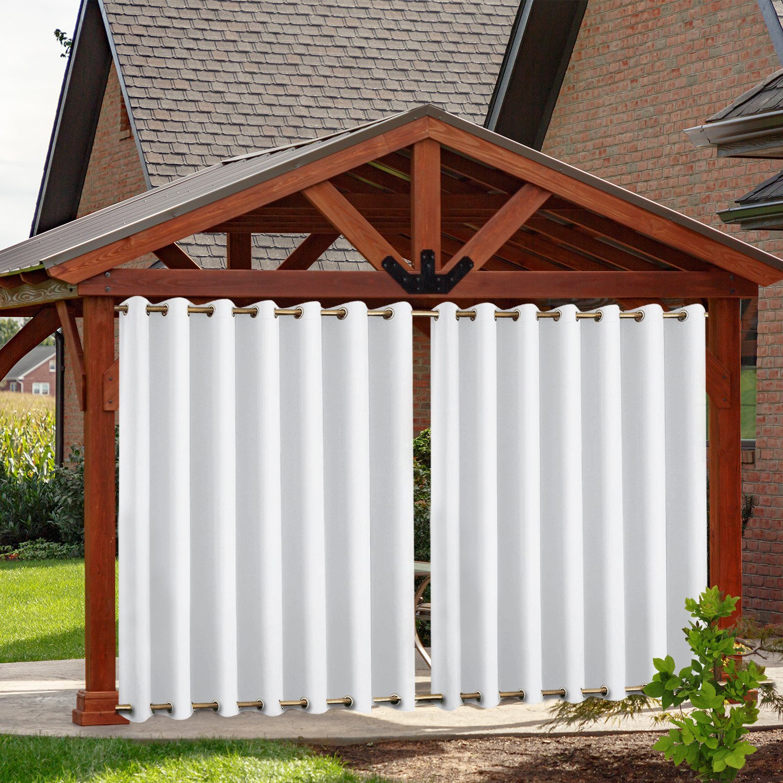 Qelus Outdoorgardine Wetterfest Outdoor Vorhang, Blickdicht günstig online kaufen