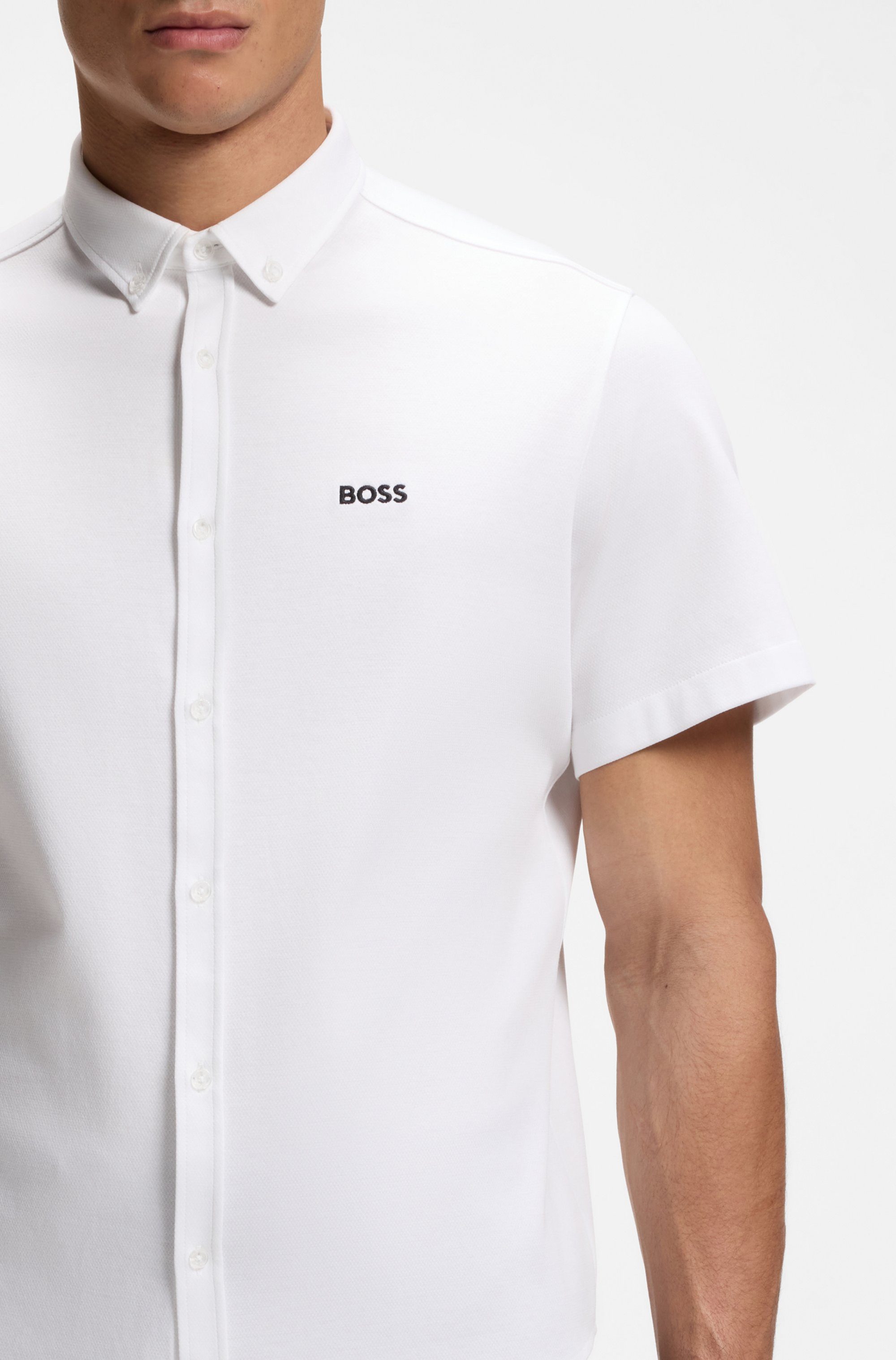 BOSS GREEN Kurzarmhemd Motion S Regular Fit, Button-down-Kragen, Kurzarm, L günstig online kaufen