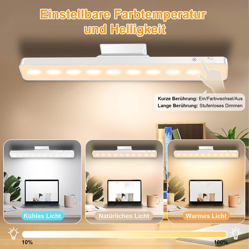 MUPOO LED Schreibtischlampe LED Unterschrankleuchtemit Magnet,5W Tischlampe günstig online kaufen