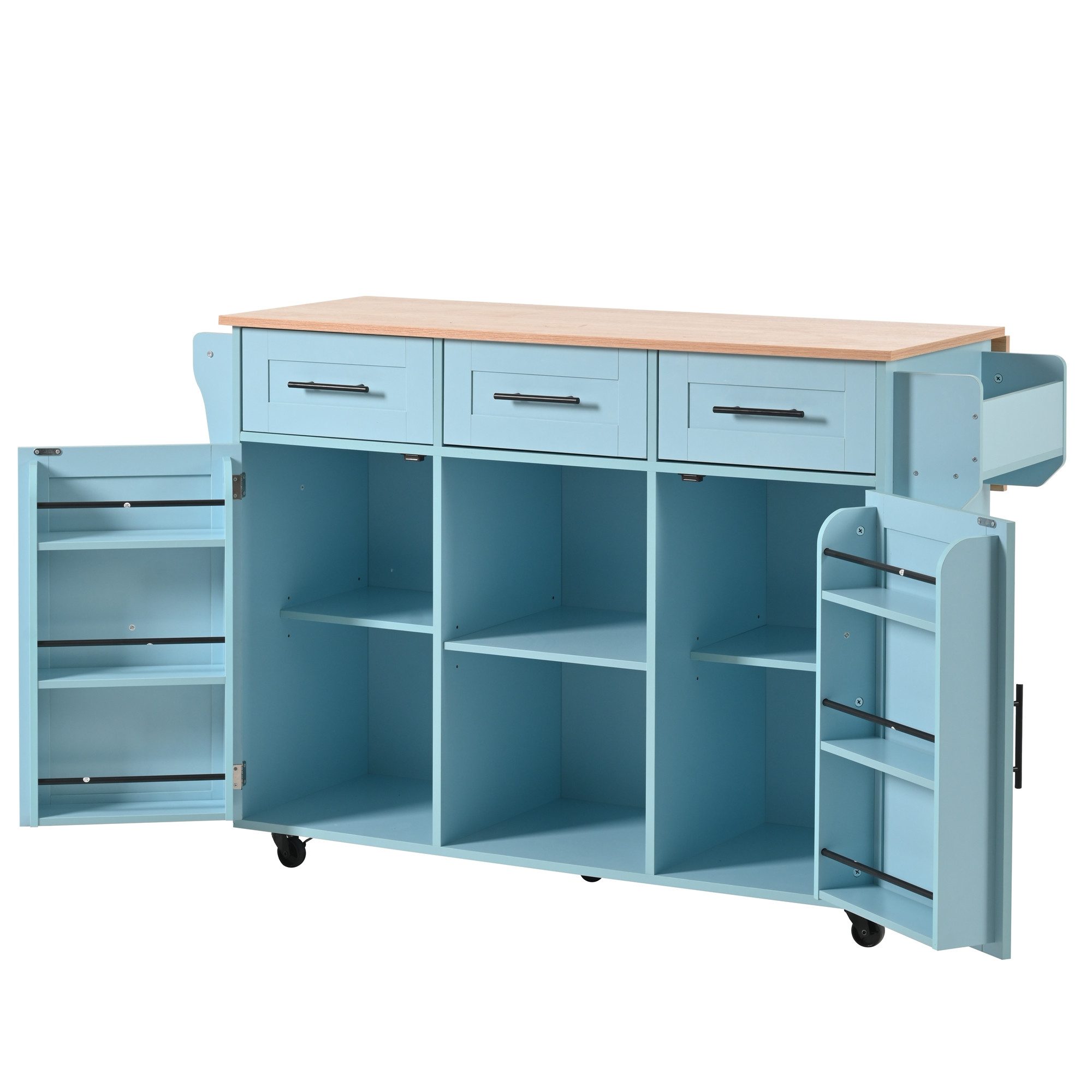 Flieks Küchenwagen mit erweiterbarer Arbeitsplatte, Rollen & Massivholzbein günstig online kaufen