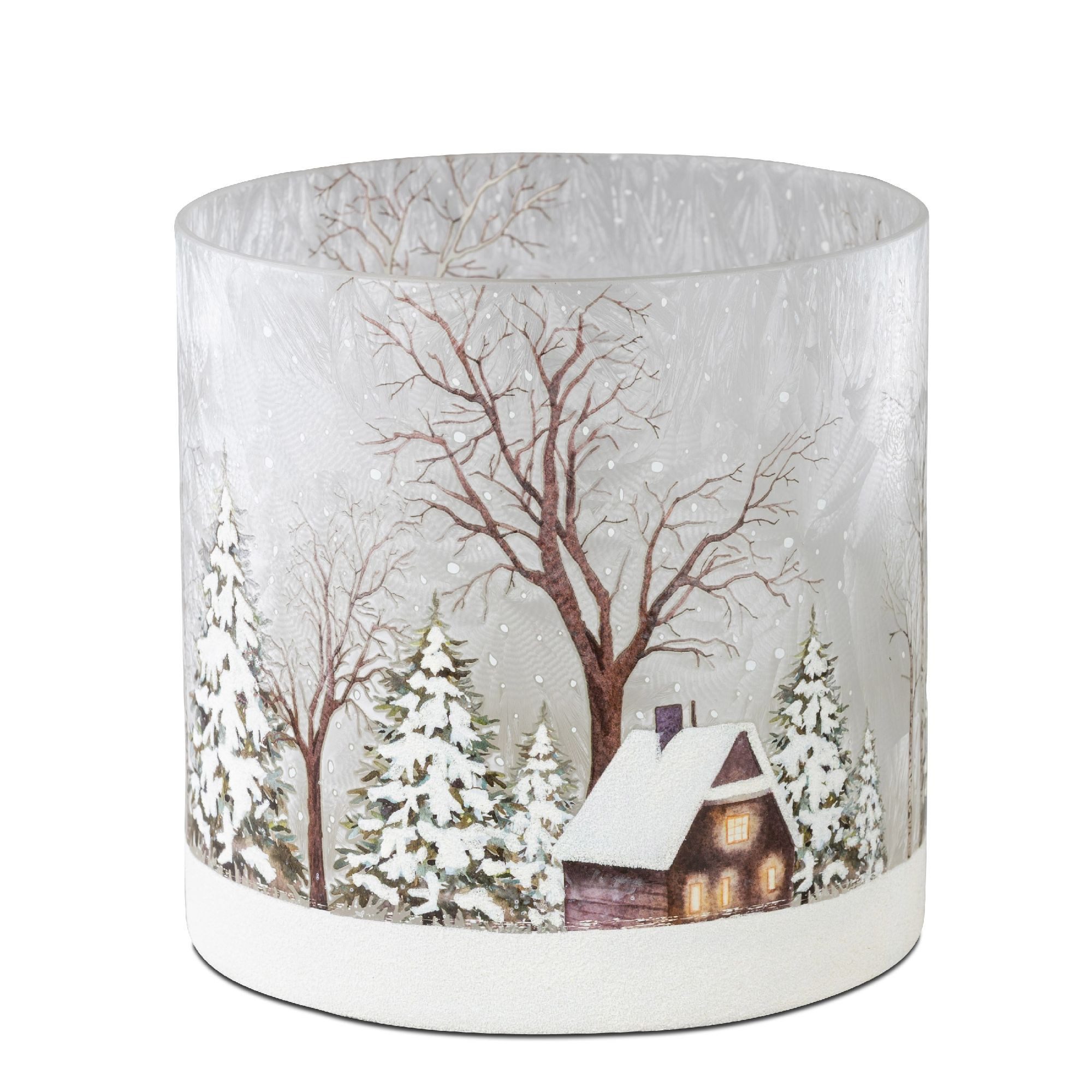 formano Teelichthalter Winterlandschaft, Farbe: Weiß, Motiv: günstig online kaufen