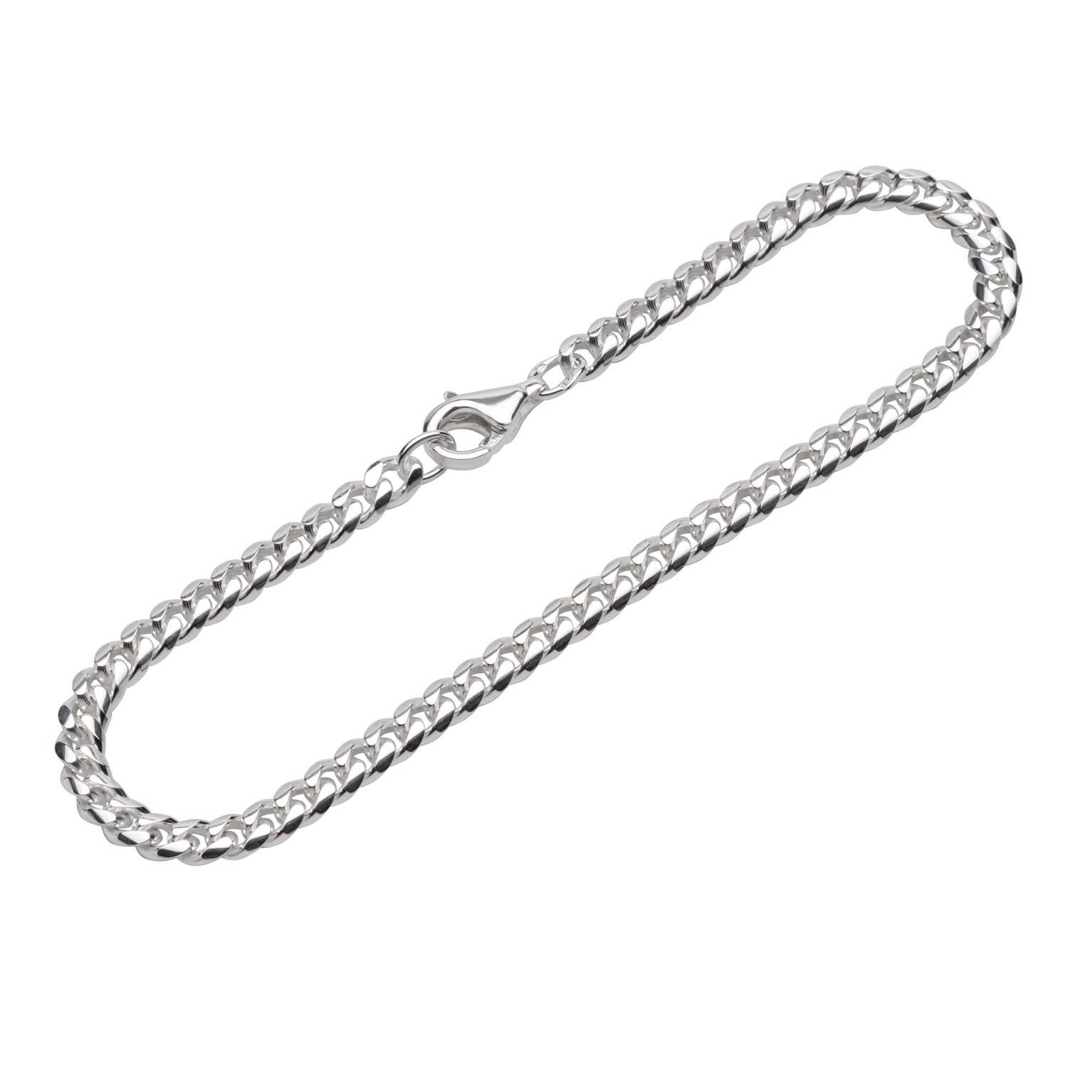 NKlaus Silberarmband Armband 925 Sterling Silber 19cm Panzerkette oval (1 Stück), Made in Germany