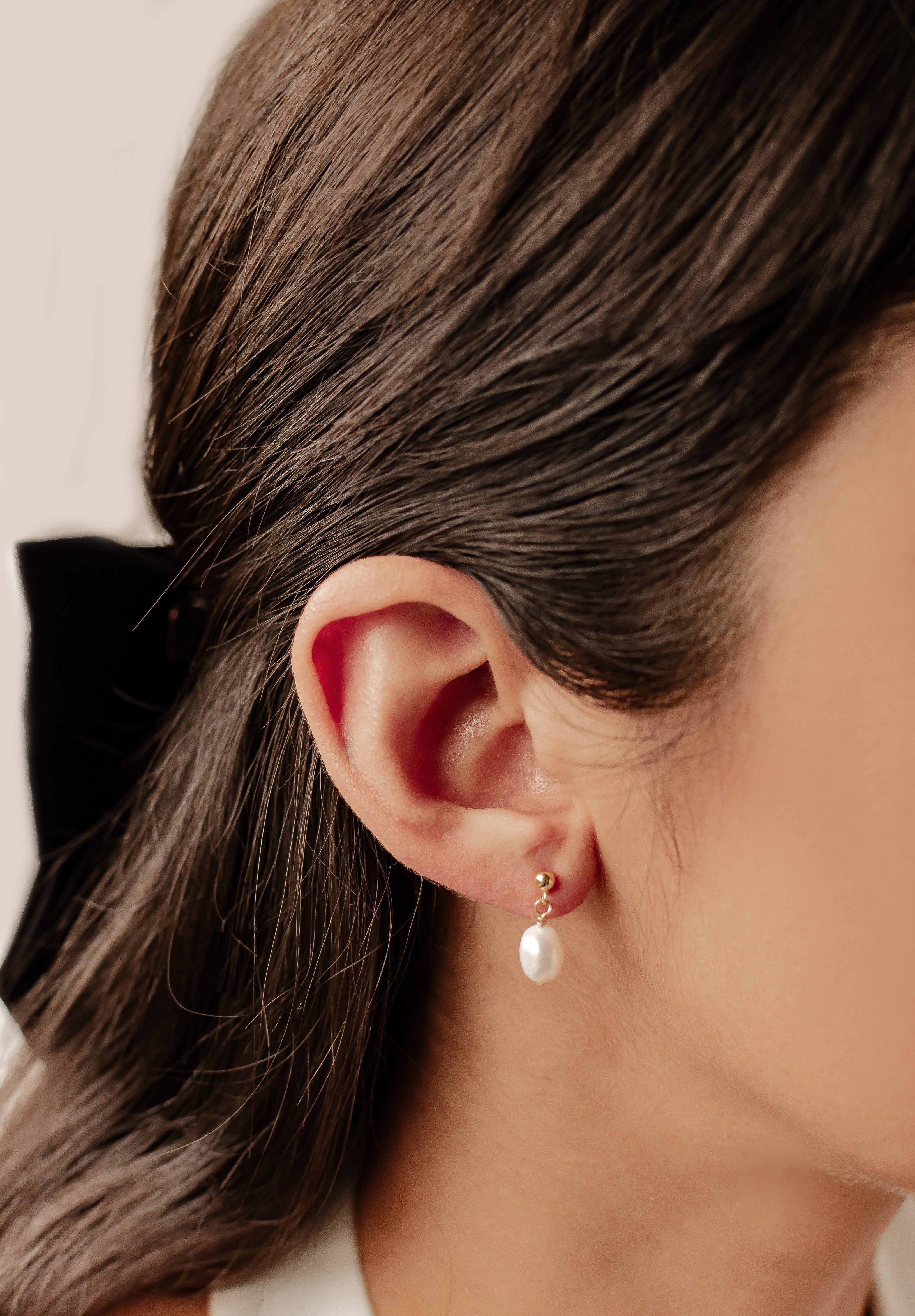 Hey Happiness Perlenohrringe Damen Tropfen, Ohrstecker mit hängender Perle, günstig online kaufen