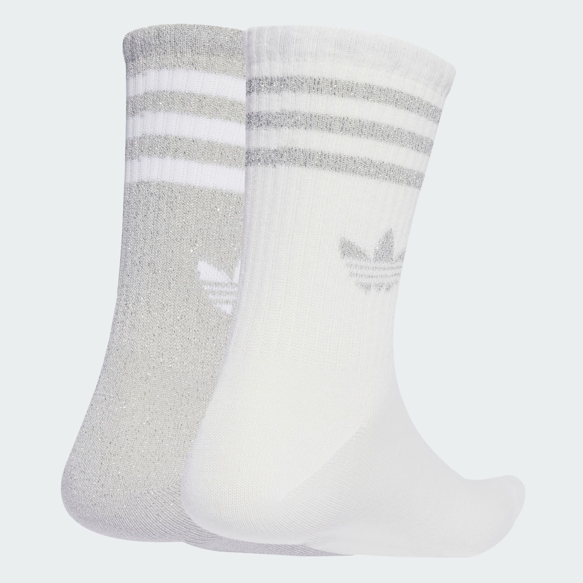 Funktionssocken 3-STREIFEN GLITZER CREW SOCKEN, 2 PAAR