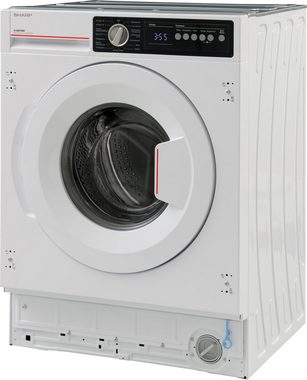 Sharp Einbauwaschmaschine ES-NIB814BWB-DE, 8 kg, 1400 U/min