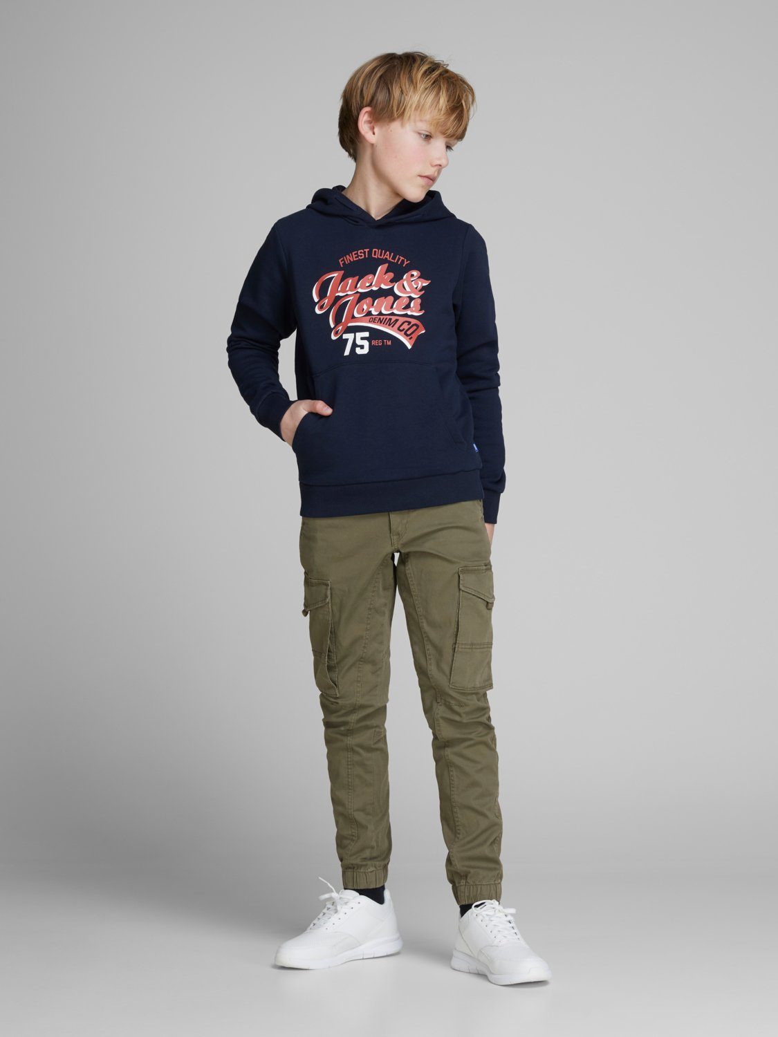 Jack & Jones Junior Cargohose JPSTPAUL JJFLAKE AKM 542 OLIVE JNR – Bild 5 von 5