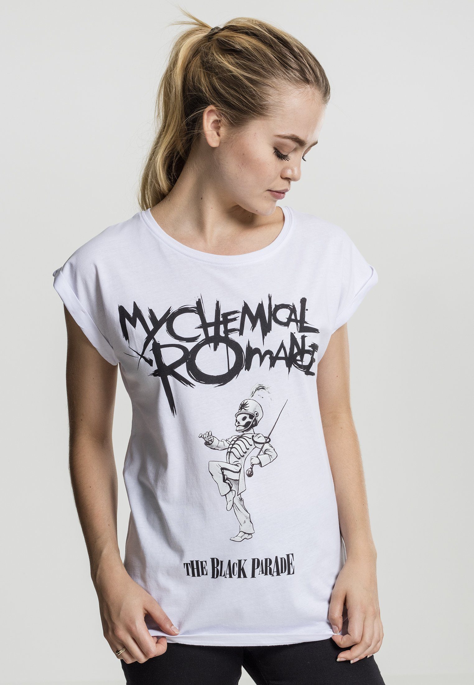Damen Chemical Merchcode Parade Black white Ladies Romance (1-tlg) My T-Shirt MT413 Tee Romance My Cover Chemical