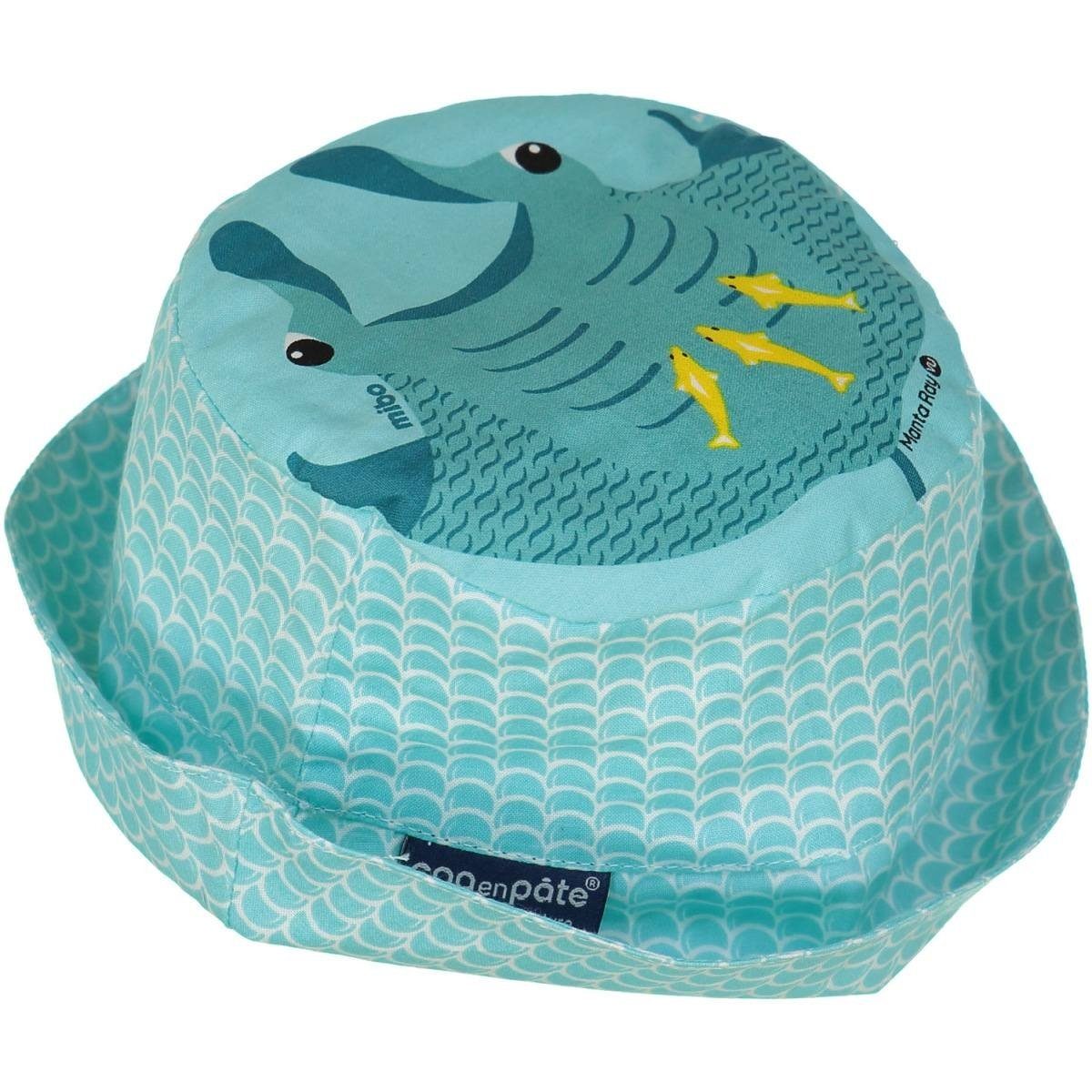 Sonnenhut - PATE Sonnenschutz mit Kinder-Hut Mantarochen und COQ Tiermotiven Mustern Farbenfroher EN S Größe: