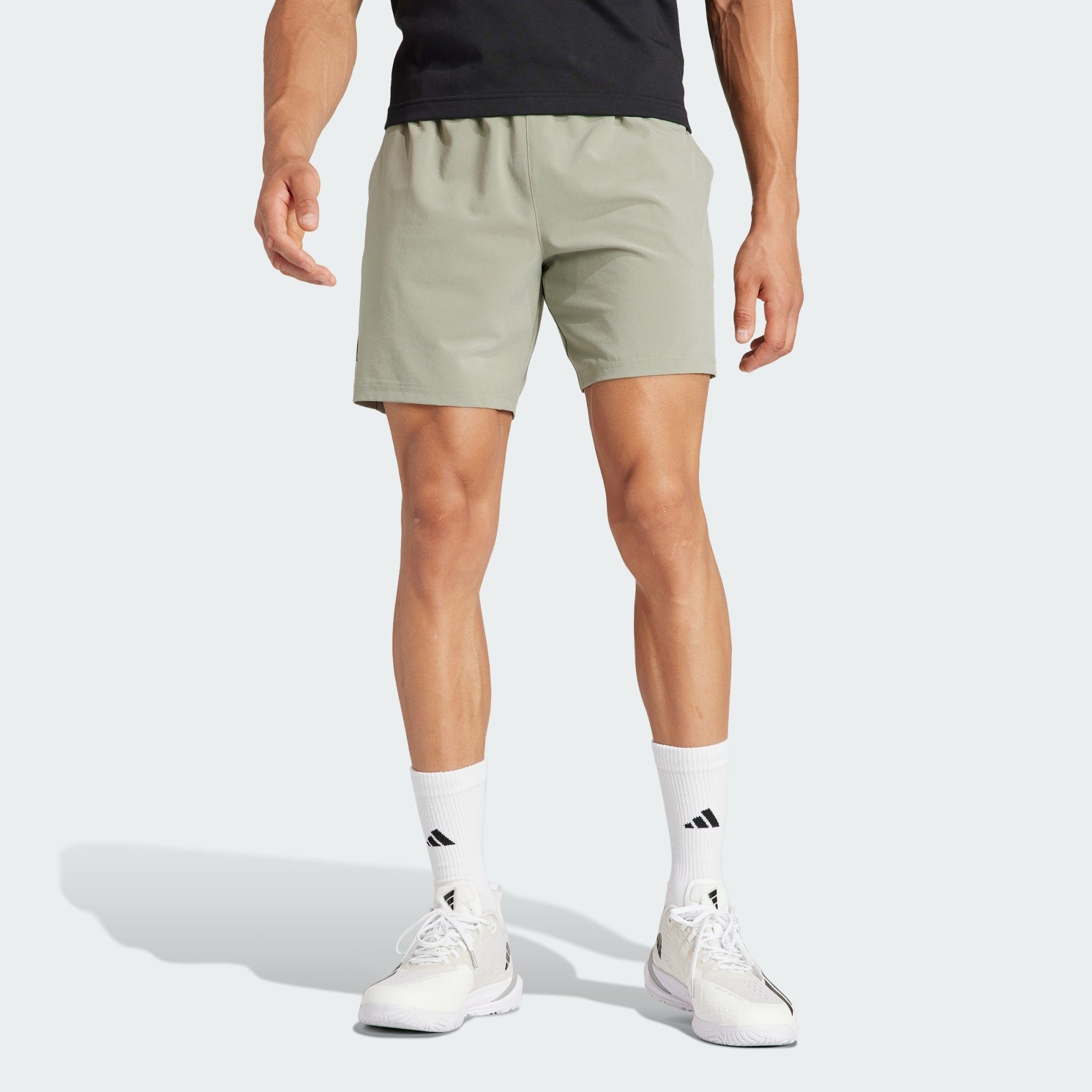 adidas Performance Funktionsshorts CLUB TENNIS STRETCH WOVEN SHORTS Silver Pebble