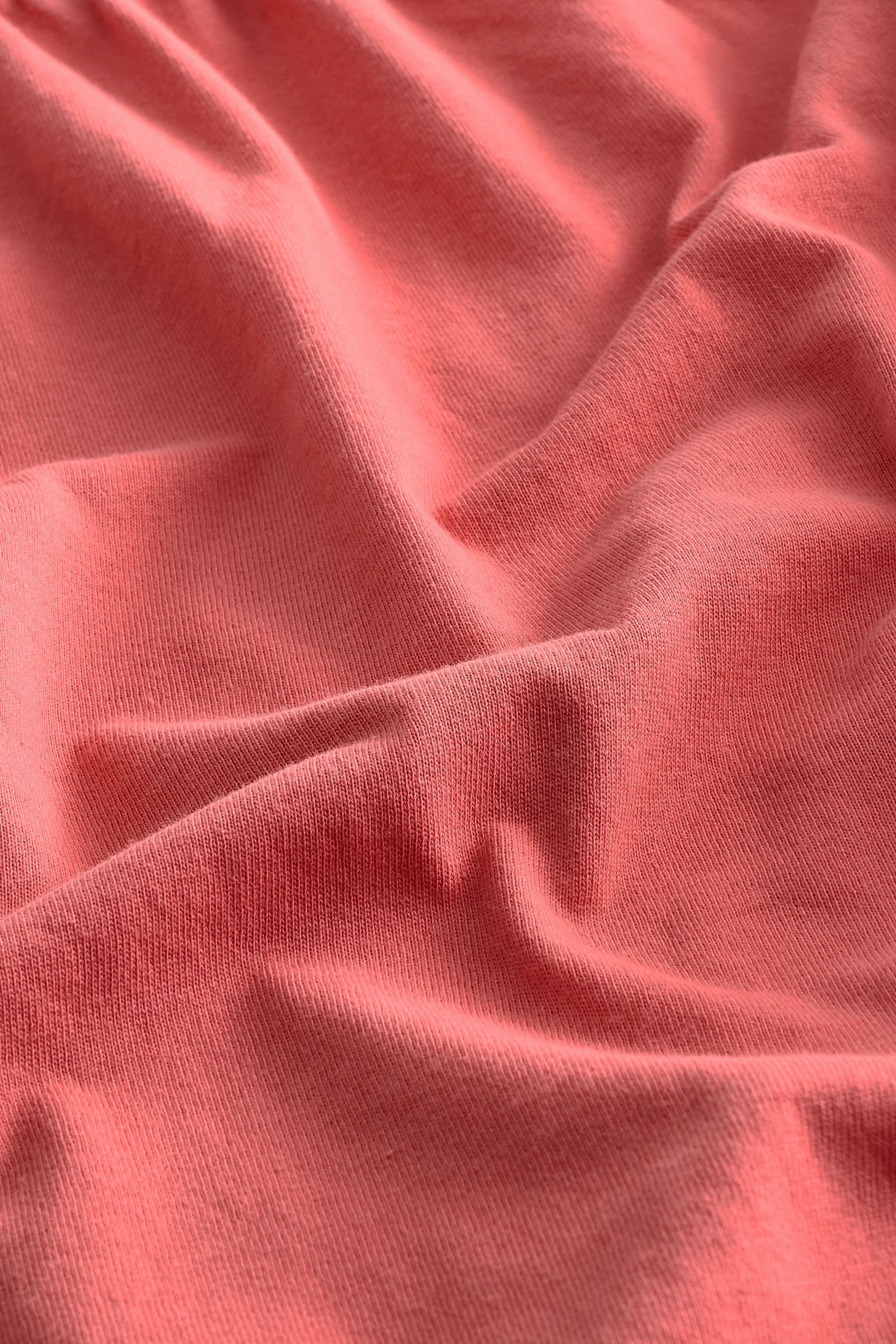 Next Midikleid Schulterfreies, gerafftes Midikleid, Baumwolle (1-tlg)