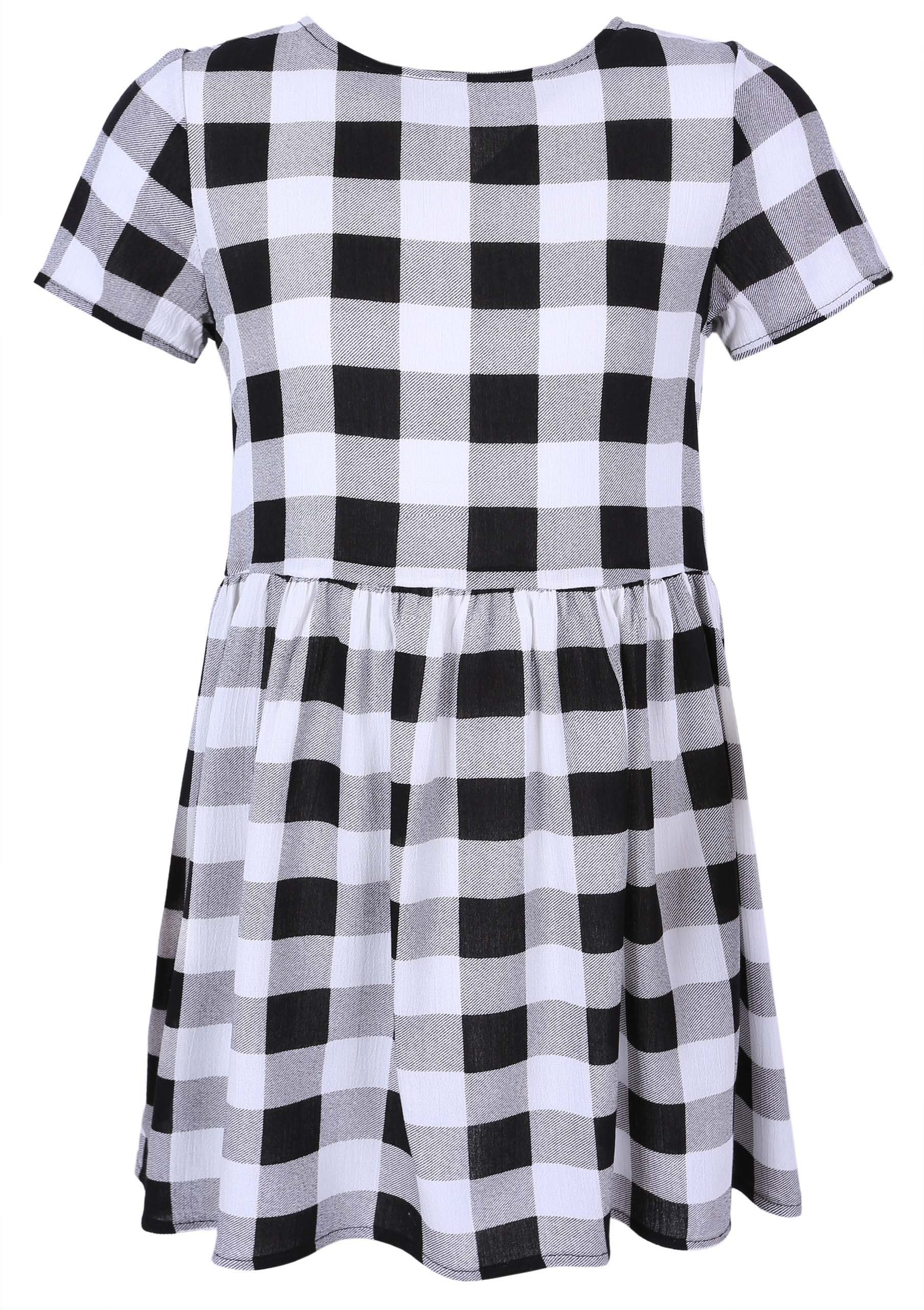 Sarcia.eu Sommerkleid Schwarz-weißes, kariertes Kleid 9-10 Jahre