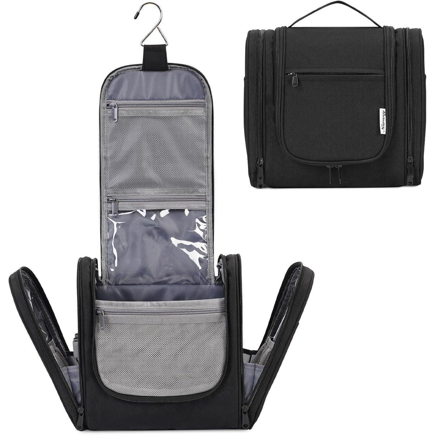 Kosmetiktasche Kulturtasche Kulturbeutel Damen Herren Aufhängen Schwarz A-schwarz