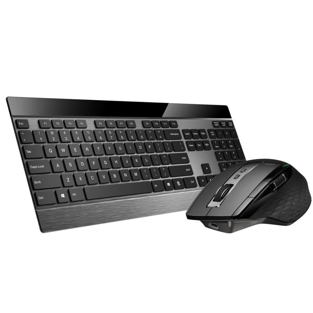 Rapoo 9900M Tastatur- und Maus-Set, deutsches Layout, QWRTZ, kabellos, wireless, flaches Design