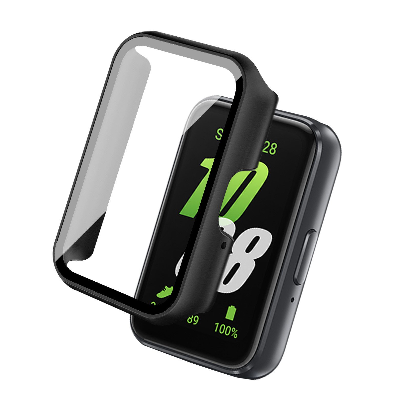 Tec-Expert Smartwatch-Hülle Hülle mit integriertem Displayschutz für Samsung Galaxy Fit3 40 mm, Rundum Schutz Cover Case Bumper stoß-und kratzfest robust