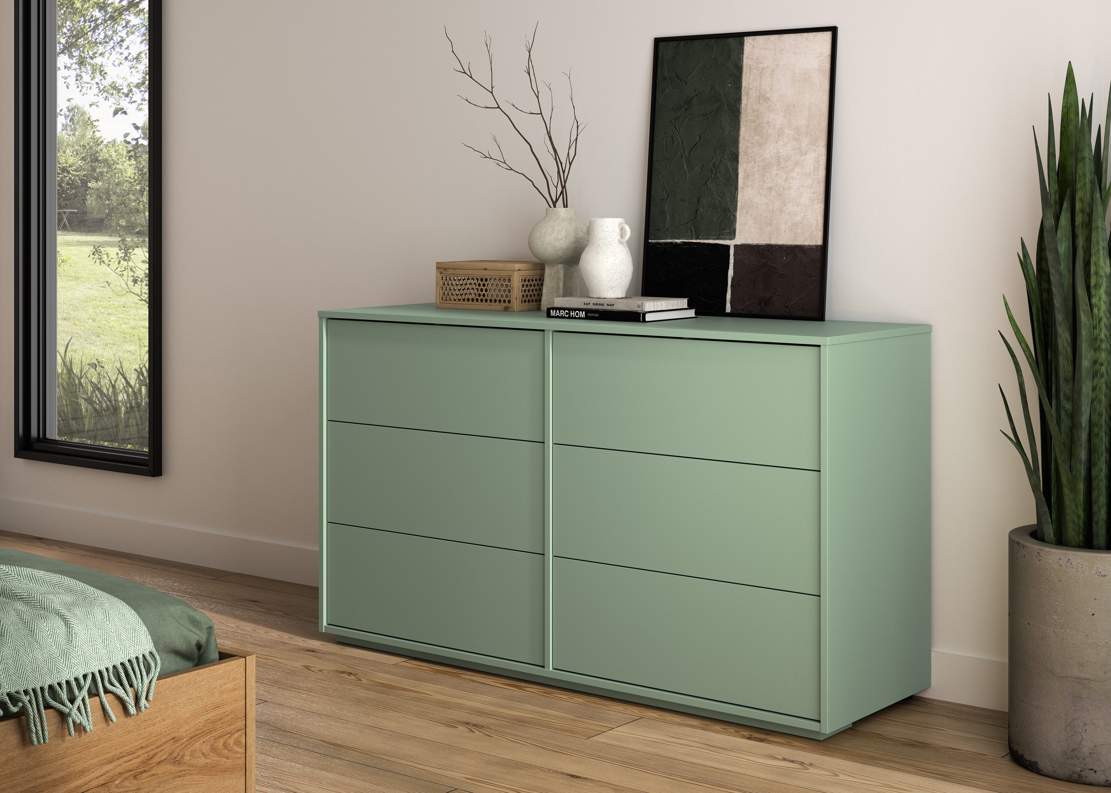 Gami Kommode Jade, Kommode mit 6 Schubladen